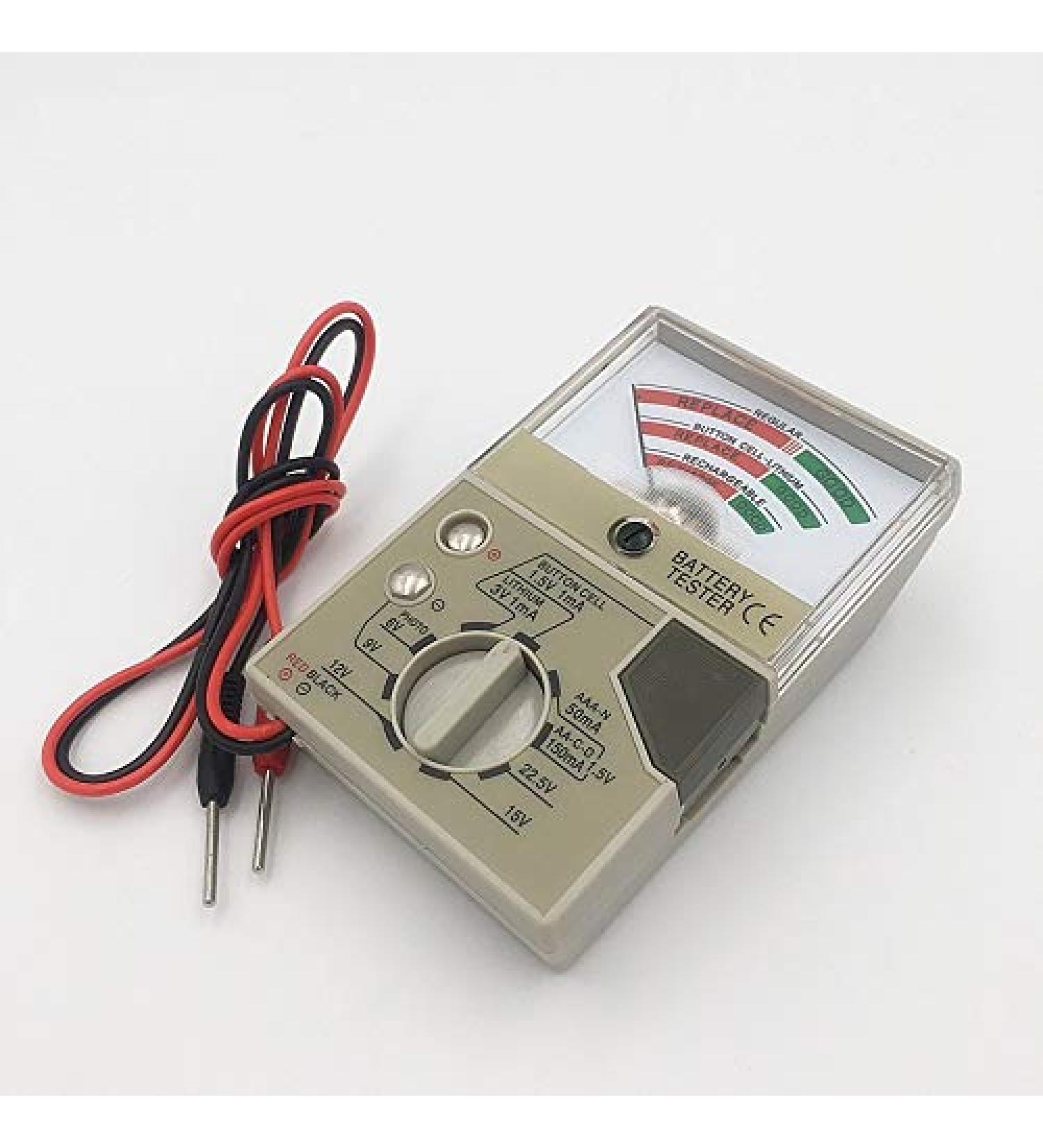 Battery Tester with Meter - Electric Voltage Tester for AA AAA C D N Button Cell Batteries - Accurate Battery Checker - Buy Online on GoSupps.com