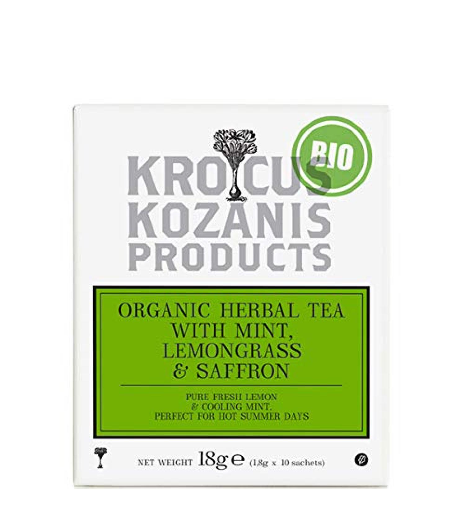 Krocus Kozanis Organic Herbal Tea (Mint Lemongrass & Greek Saffron)
