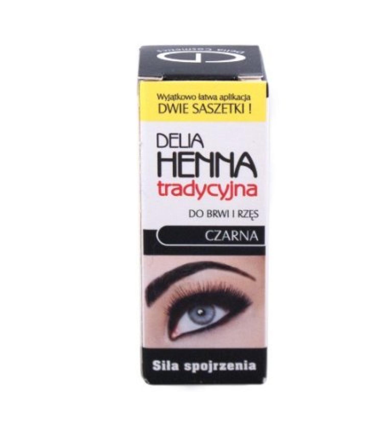 Delia Traditional Henna Black 4g/0.14oz for Dying Eyeleashes and Eyebrows