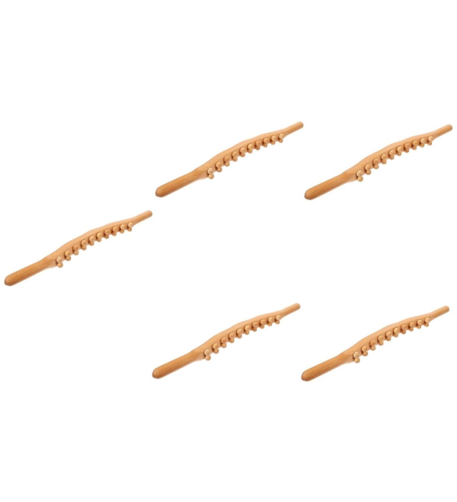 Clispeed 5-Stick Roll Rod with 20 Balls - Wooden Trigger-Point & Lymph Massage Device for Body Fitness | Multi-Tool Massage Roller - Buy Online on GoSupps.com
