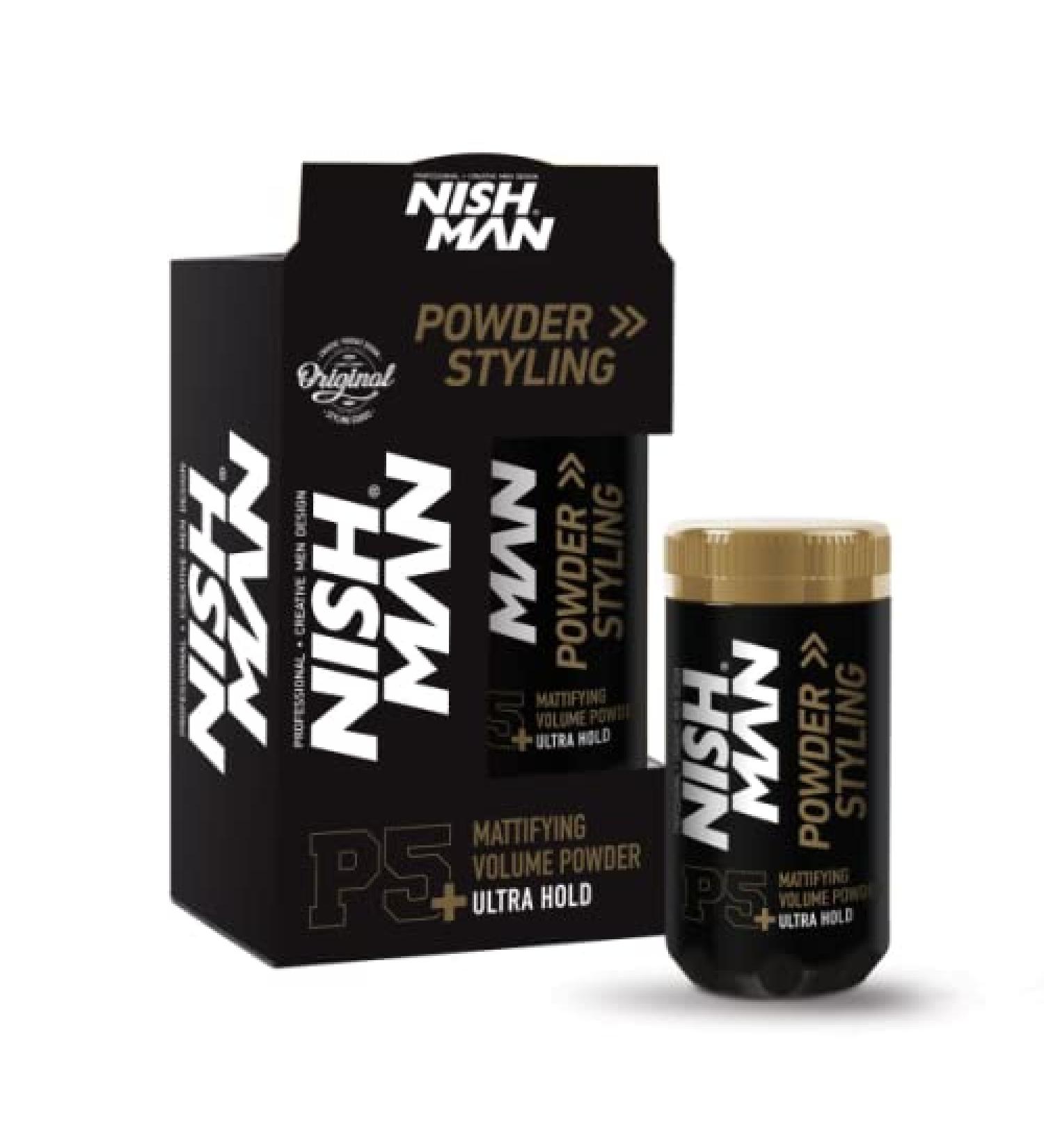 Nishman P5+ Powder Wax Ultra Hold 20gr - Hair Styling Series - Buy Online on GoSupps.com