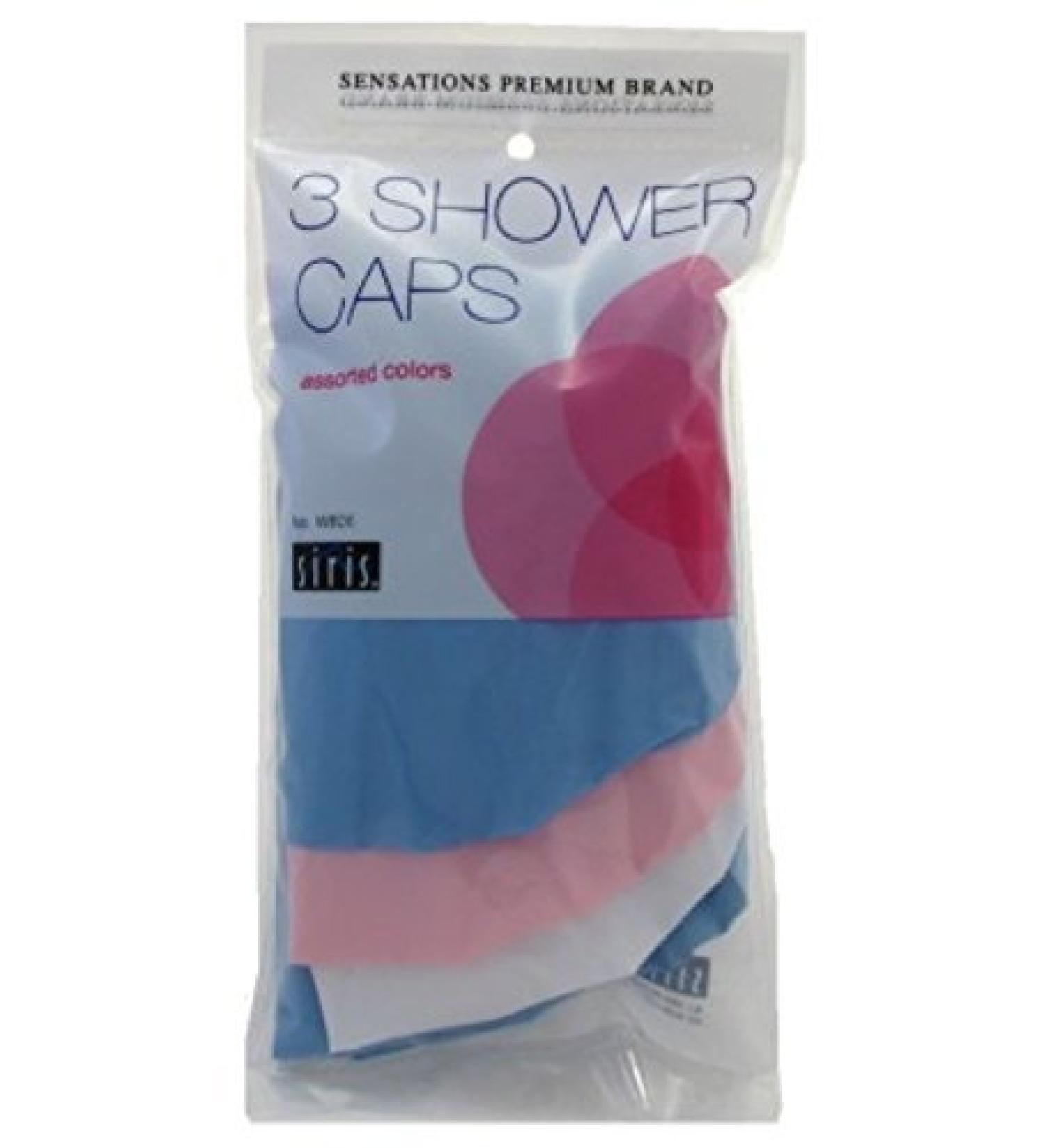 Siris 3 Shower Caps - Assorted Colors | Waterproof Bathing Accessories - Buy Online on GoSupps.com