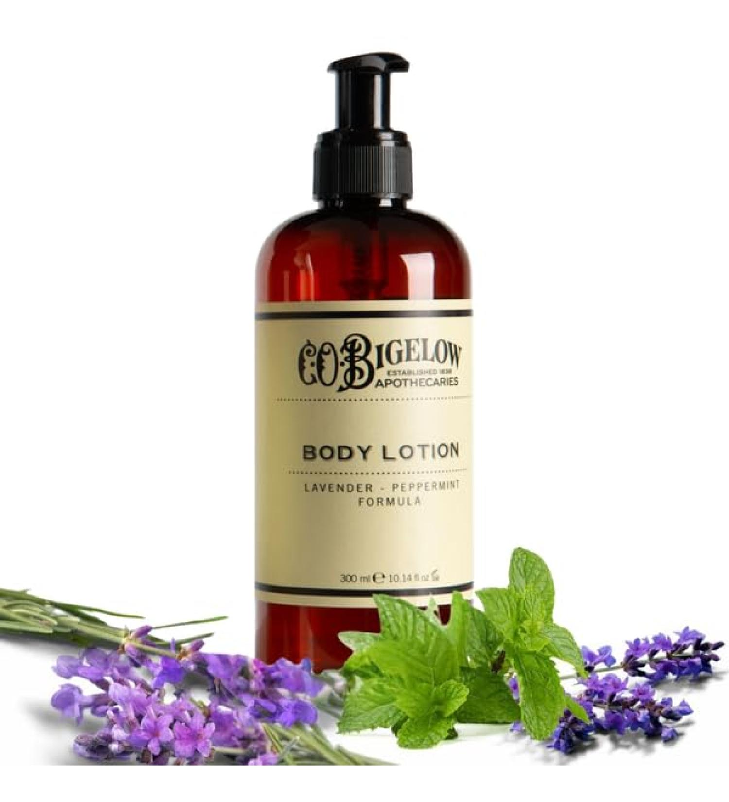 C.O. Bigelow Lavender Peppermint Body Lotion Moisturizing Body Lotion with Aloe Vera Shea Butter Lavender & Peppermint Essential Oils 10.4 Fl Oz - Buy Online on GoSupps.com