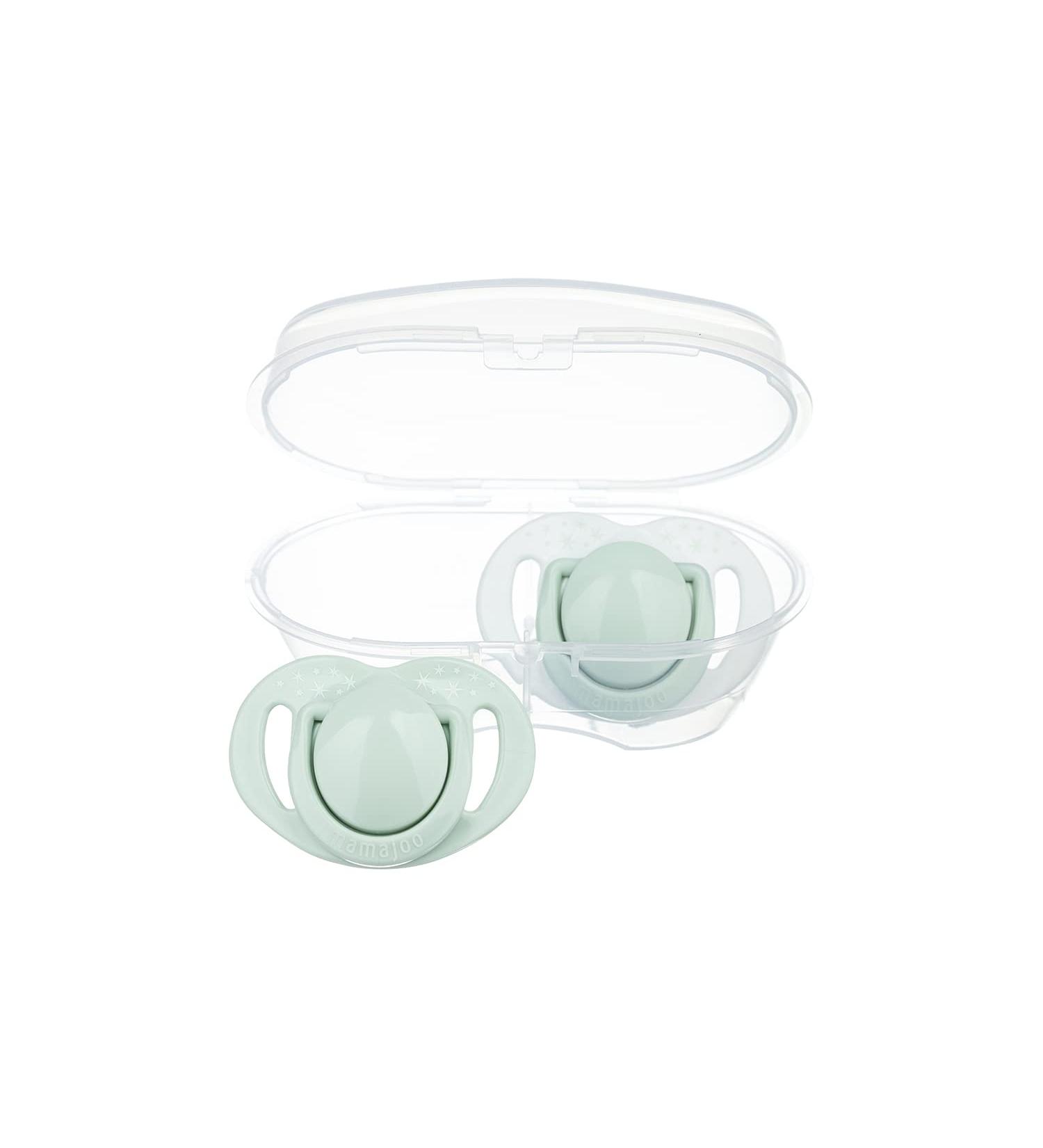 Mamajoo Orthodontic Pacifier | Powder Green | Sterilization & Storage Box | 0+ Months | International Shipping - Buy Online on GoSupps.com