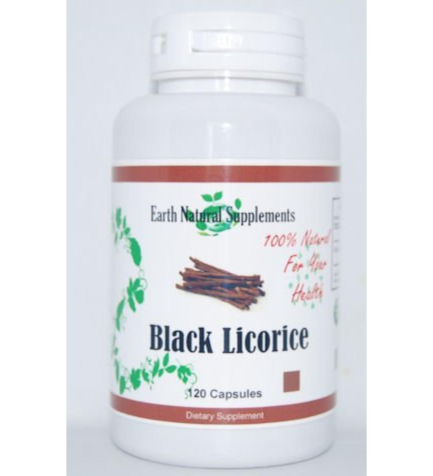 Black Licorice 120 Capsules * 900mg Detoxification Diuretic and Laxative Benefits