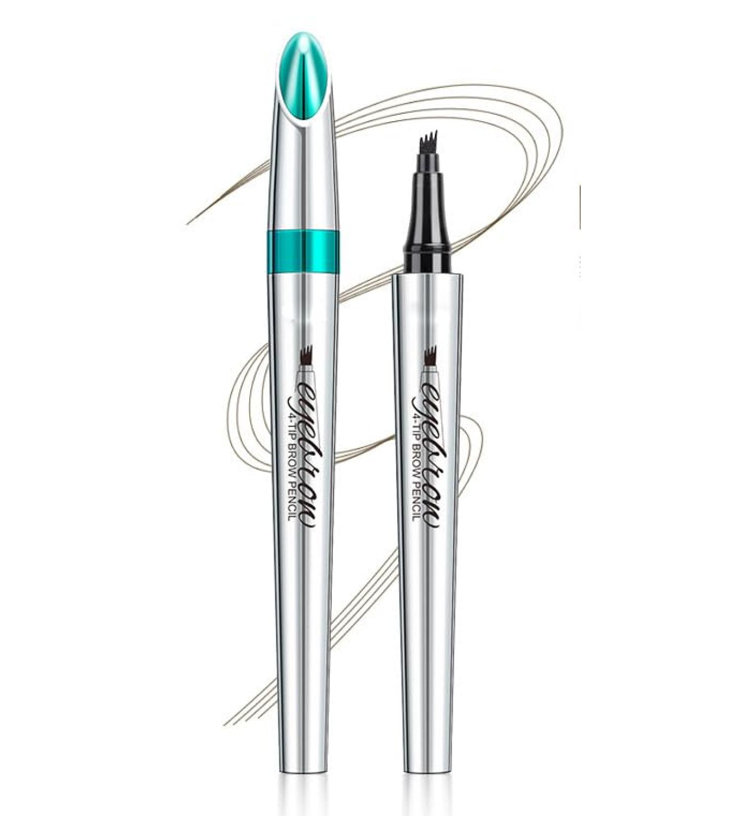 Eyebrow Pencil Quad-Tip Split Eyebrow Pencil Highly Effective Filler for a Long-Lasting Natural Wild Eyebrow Look Natural and Long-Lasting 5 Colors to Choose From (2) - Buy Online on GoSupps.com