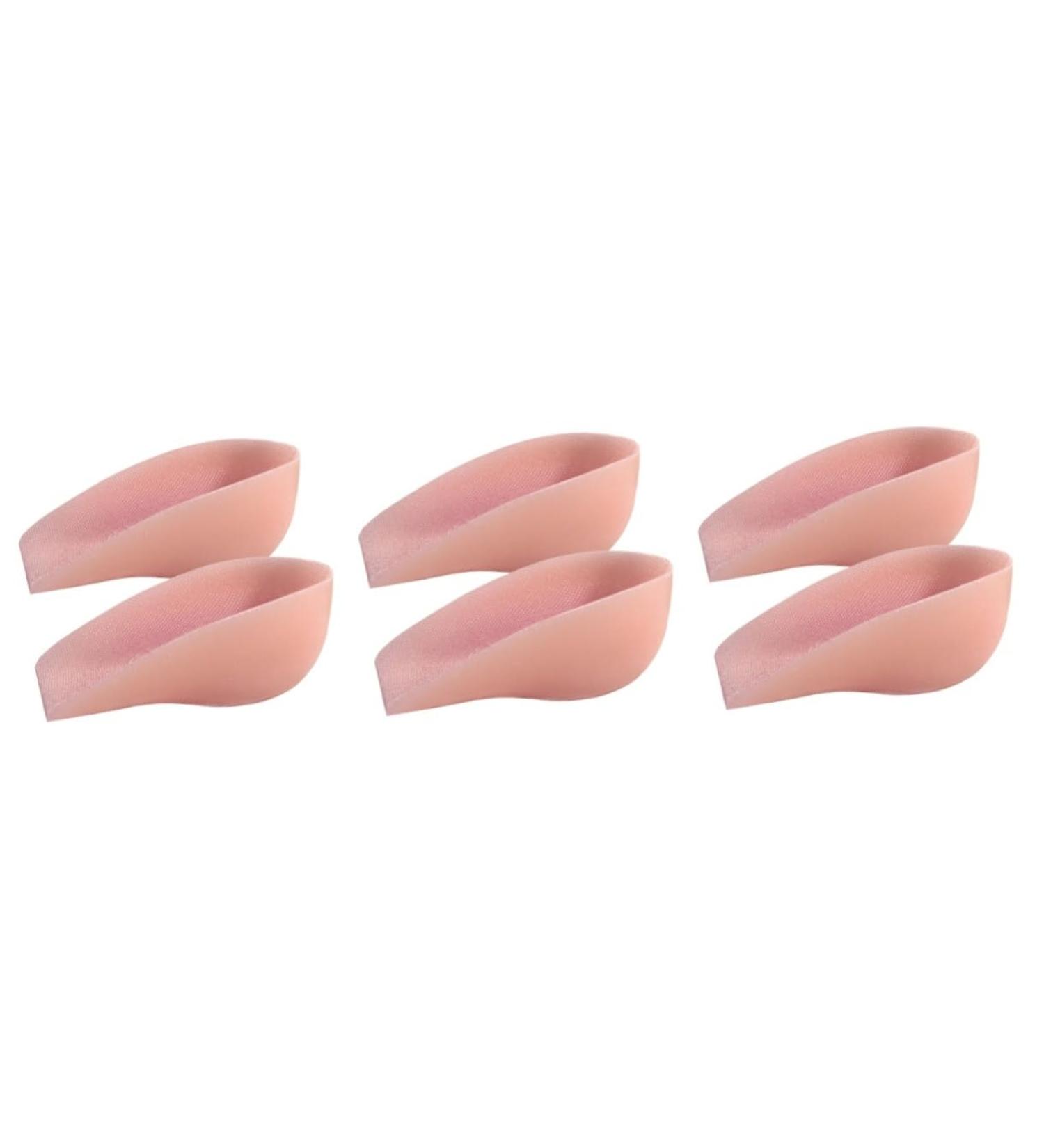 NOLITOY Height Increase Insoles - 3 Pairs Shoe Inserts for Heels Pink Translucent Cushions Comfortable Plantar Heel Cups for Men - Buy Online on GoSupps.com