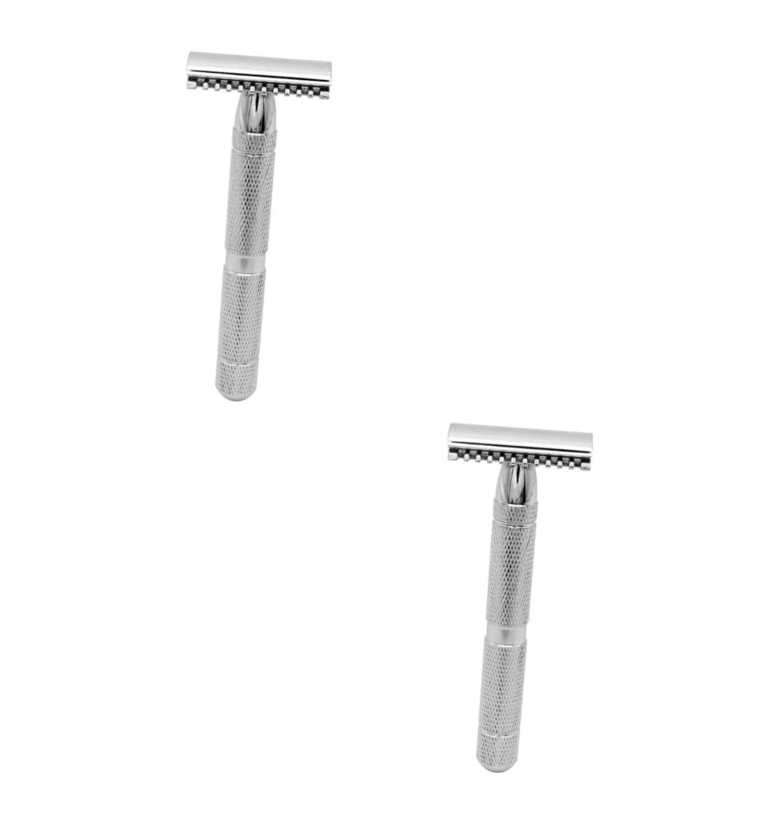 Frcolor 2-Part Razor for Men | Steel Shaver & Bald Head Razor - Safe & Efficient Afeitar para Hombres - Buy Online on GoSupps.com
