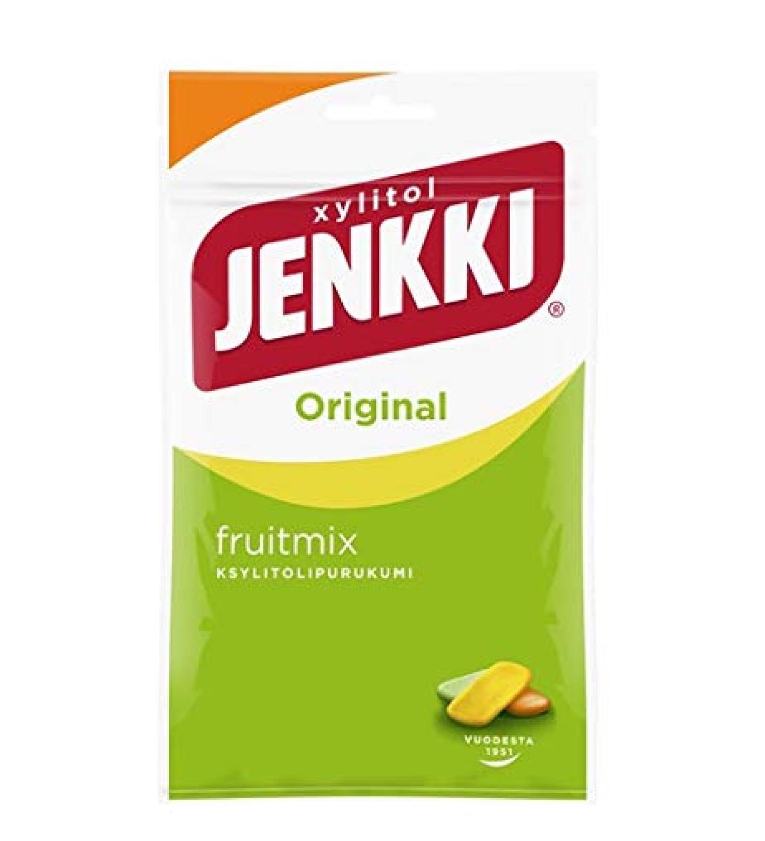 Cloetta Jenkki Xylitol Fruit Mix Chewing Gum 10 Packs of 100 g