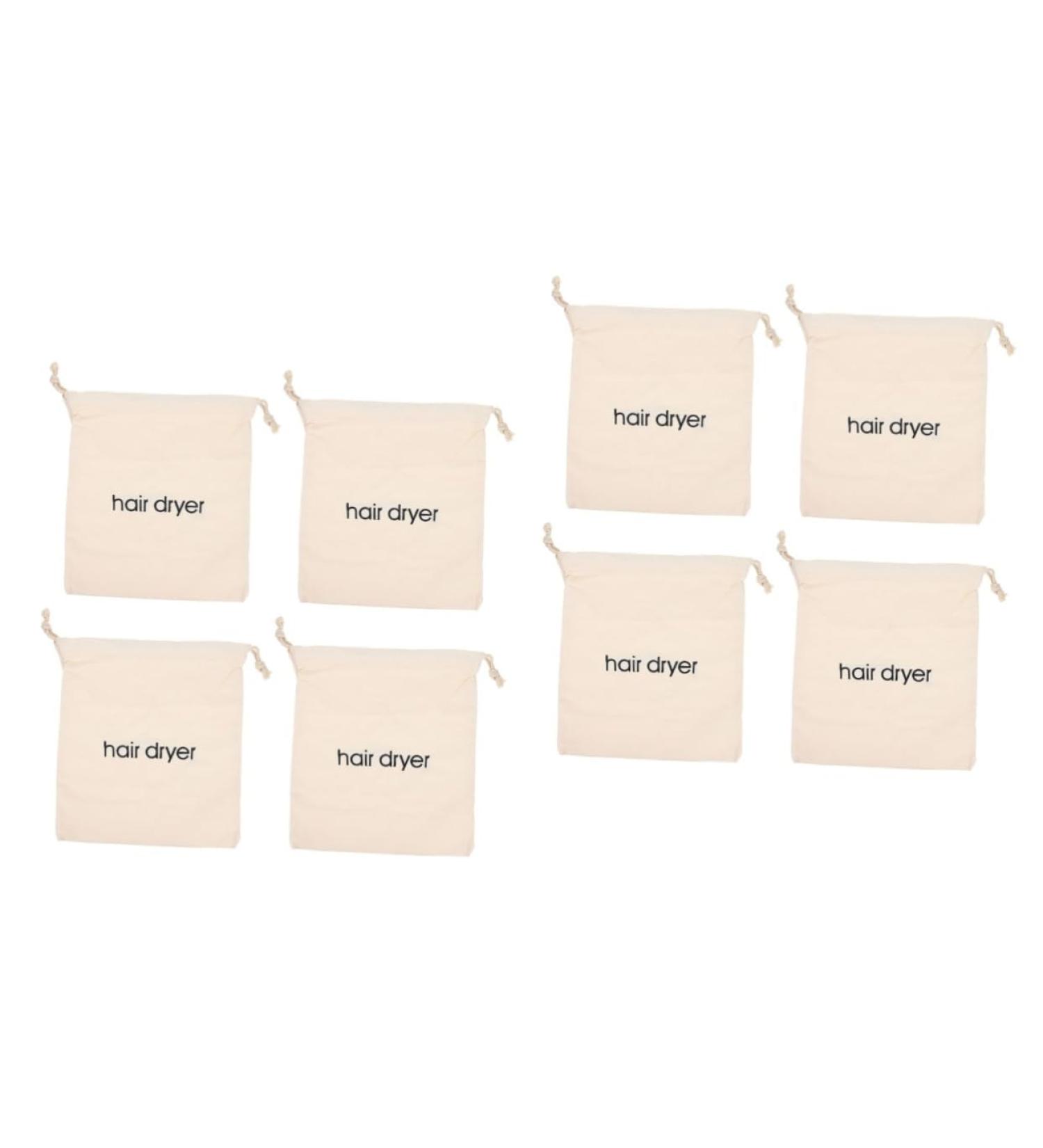 Amosfun 8 Pcs Hair Dryer Storage Bag Canvas Shopping Bags Hair Bag Portable Bags Universal Cosmetic Bag - Buy Online on GoSupps.com