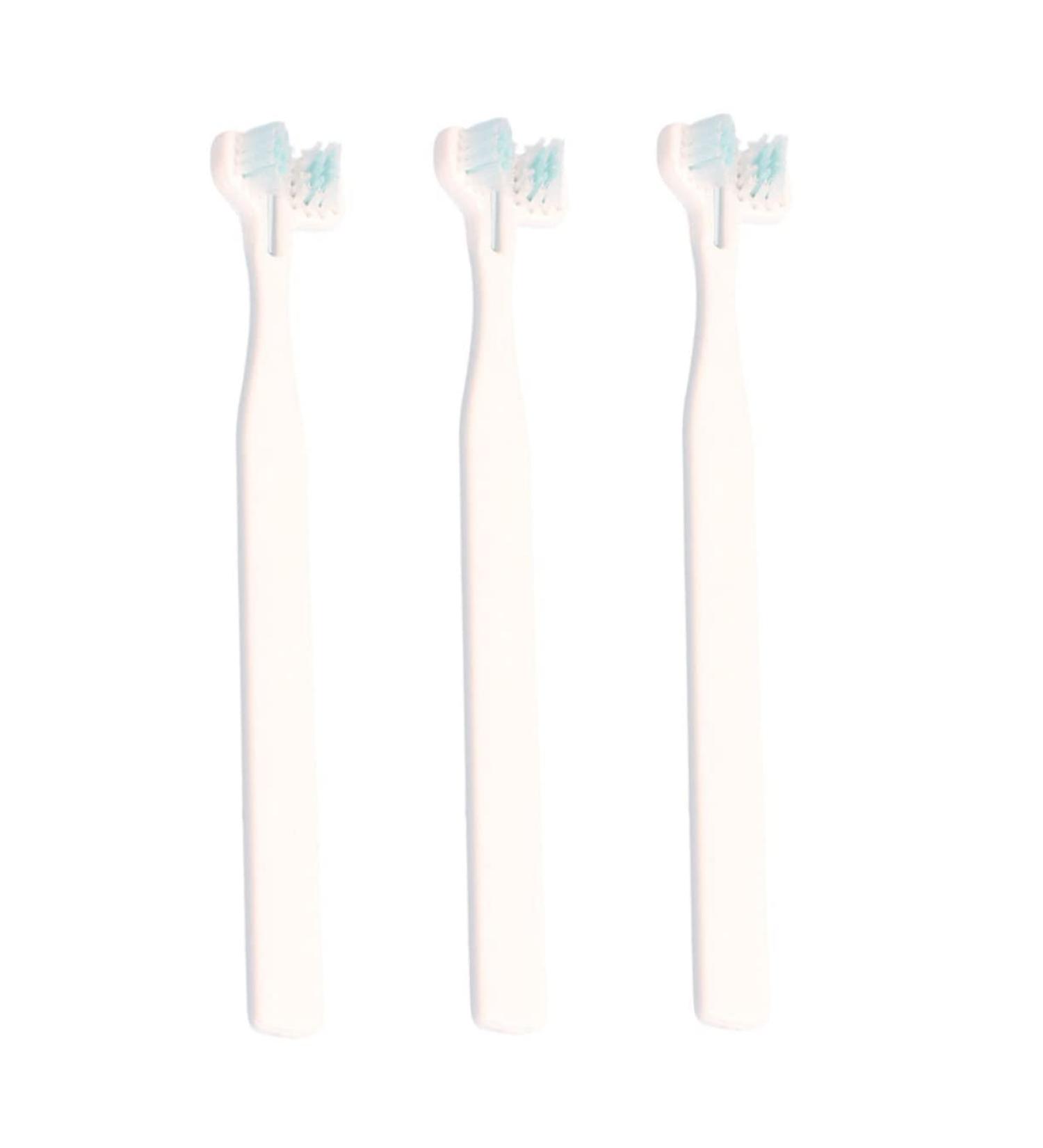 FOMIYES 3pcs Brush Dual-head Dog Bristles Tooth Oral Manual Small Double Puppy Supplies Soft-bristles Pet - Buy Online on GoSupps.com