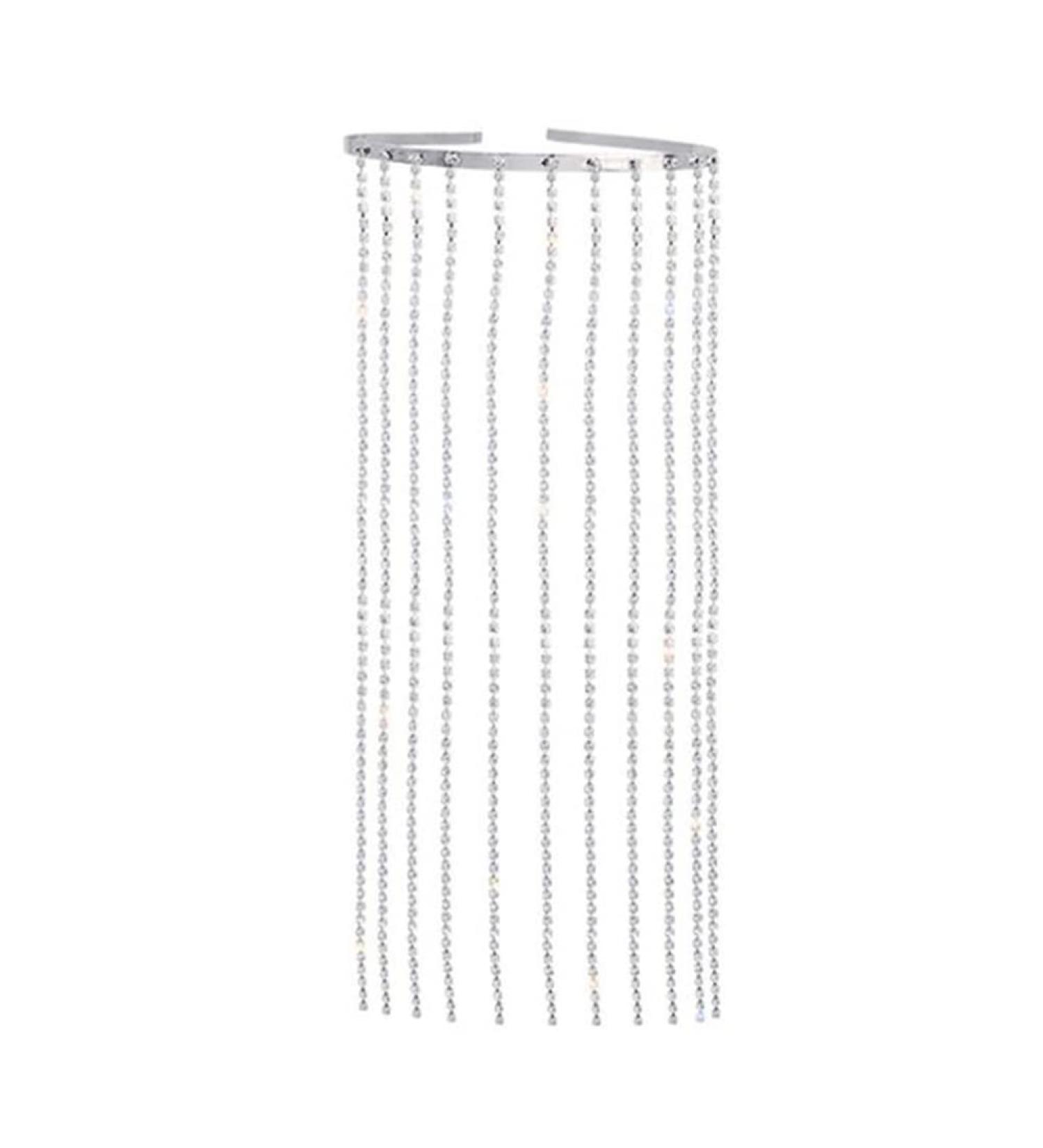 Full Rhinestone Headband for Women Long Tassel Crystal Hair Wedding Accessories Jewelry - Buy Online on GoSupps.com
