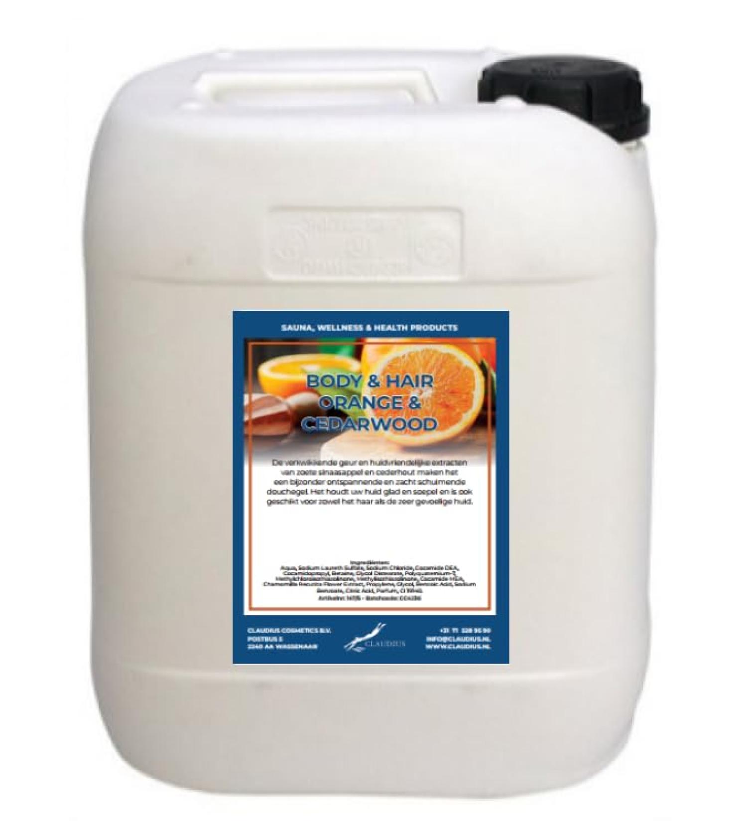 Claudius Body & Hair Sweet Orange & Cedarwood 10 Liters 2 in 1 for body and hair