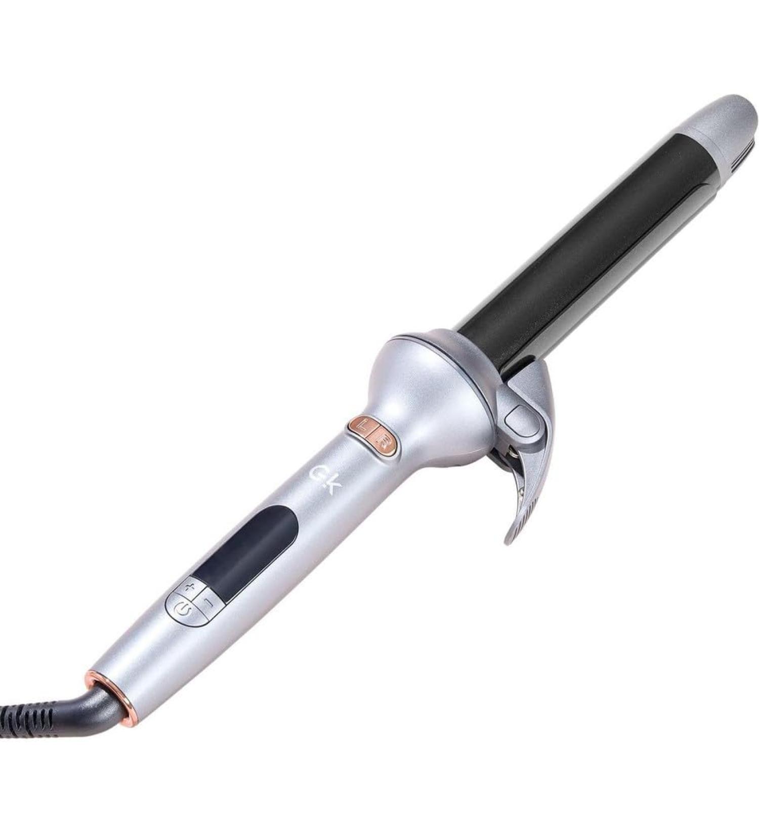 Professional Automatic Hair Curling Iron 1.1 Inch | Ceramic Tourmaline | Dual Voltage LCD | Perfect for Medium & Long Hair - Grey - Buy Online on GoSupps.com