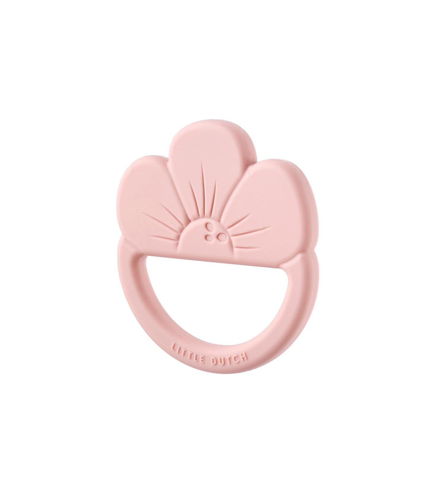Buy Little Dutch Silicone Teething Ring Flower - Pink | Safe Stylish & International Shipping - Buy Online on GoSupps.com
