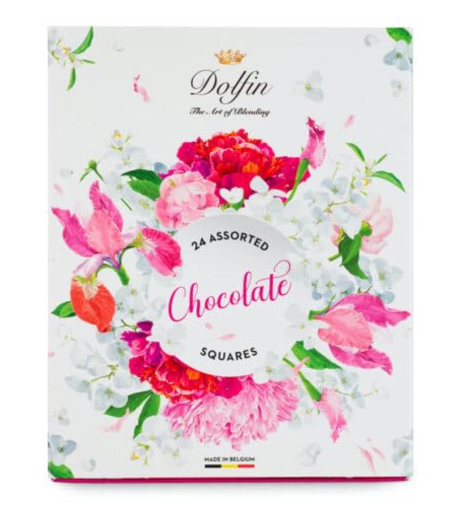 Dolfin 24 Mini Bars Flower - Belgian Gourmet Chocolate Gifts for Birthdays Anniversaries Valentine's Day & Christmas - Buy Online on GoSupps.com