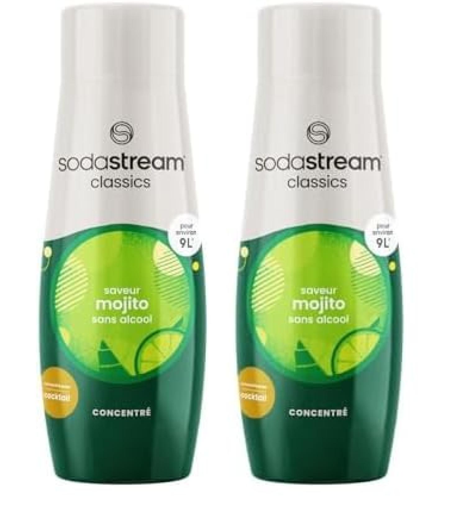 SodaStream Concentr Mojito Sans Alcool pour Machine Eau P tillante et Soda | Pr parez jusqu' 9 Litres de Mojito en Quelques Secondes 440ml (Lot de 2) Mojito 1 ml (Lot de 2) - Buy Online on GoSupps.com