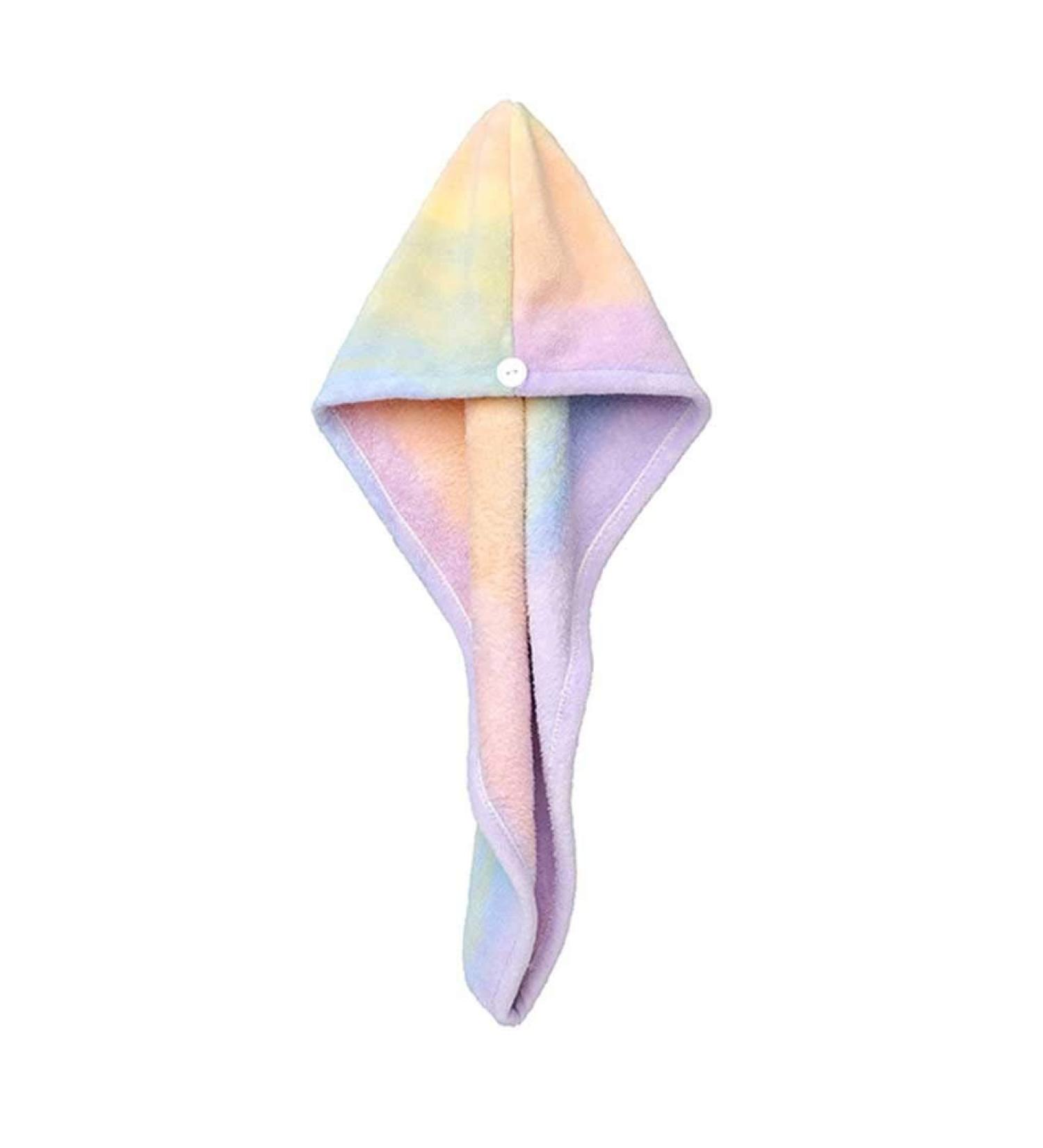 Quick Dry Shower Hair Drying Hat Cap Wrap Towel - 10 Pcs Multicolor Turban Set for Effortless Bath Hair Care - Buy Online on GoSupps.com