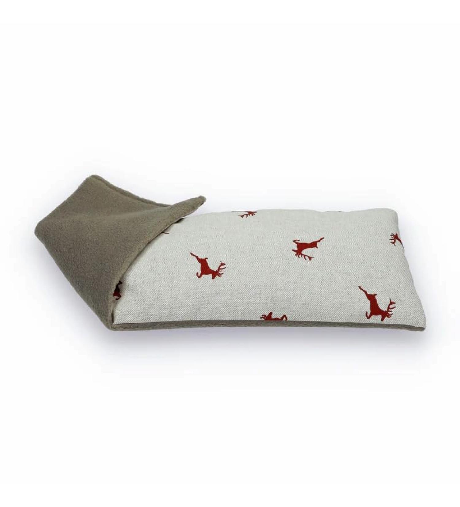 Soothing Cold or Hot Microwavable Duo Fabric Wheat Bag - Lavender Scented - Natural Relief for Aches and Pains - Red Stag