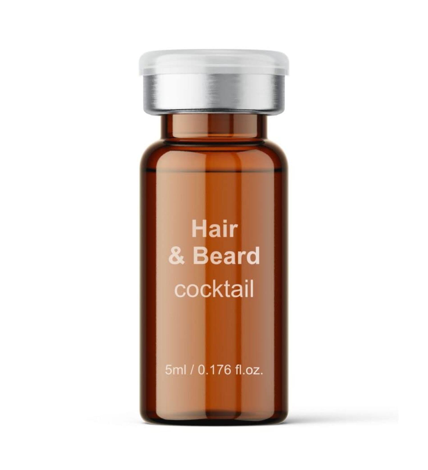 BB Shine Hair & Beard Cocktail 5ml - Sterile Microneedling Serum for Beard and Hair growth Made in EU - to stimulate hair growth & beard growth - Dermared Serum suitable for microneedling at home