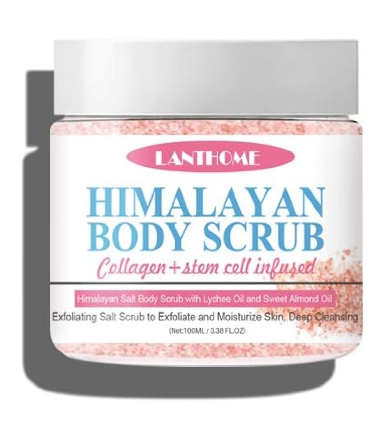 Salt Body Scrub - 3.38 oz - Exfoliating Body & Foot Scrub with Collagen & Stem Cells - Exfoliating Salt Scrub & Infused Moisturizer Helps Hydrate Skin  - Buy Online on GoSupps.com