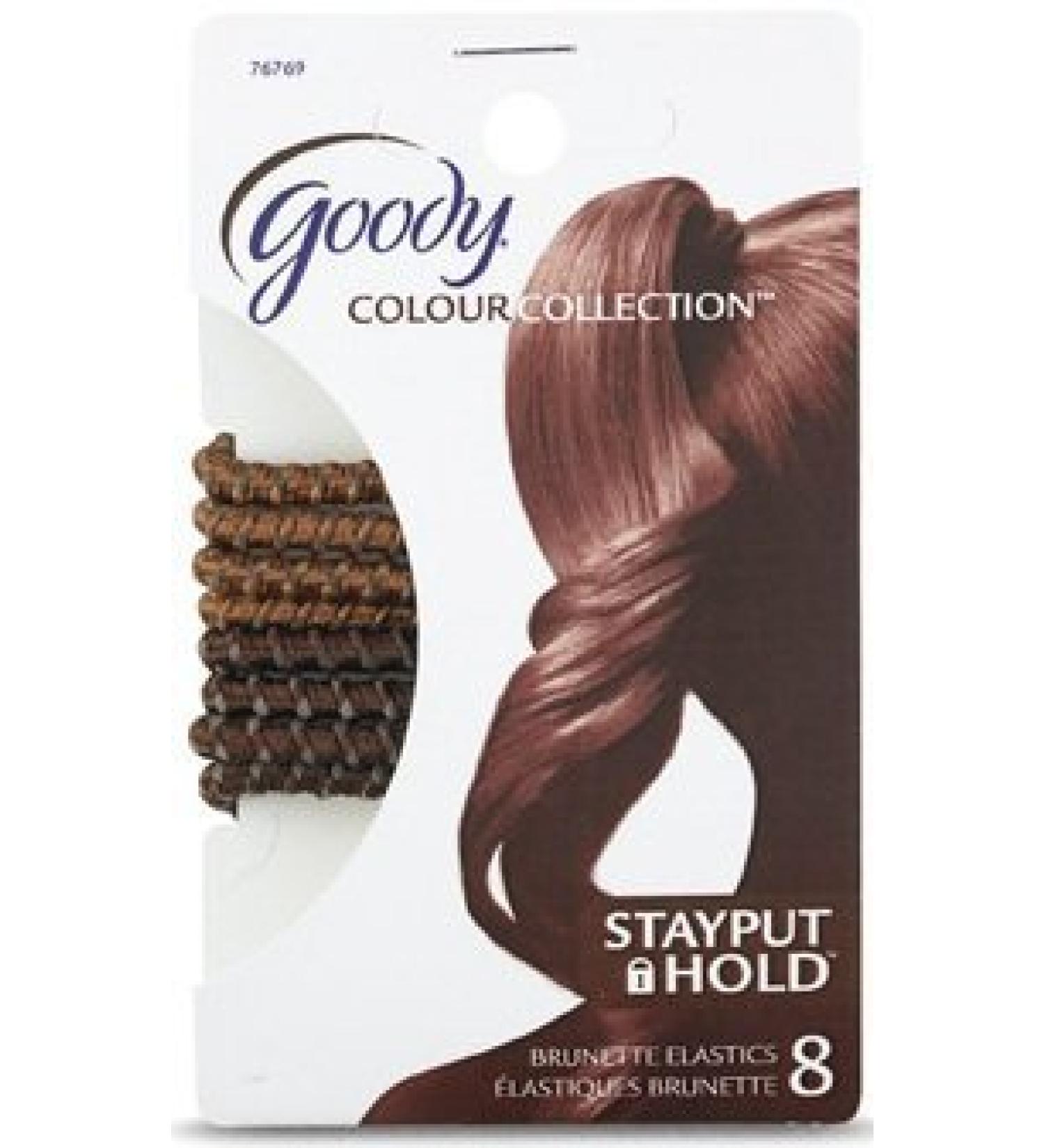 Goody Womens Colour Collection Sparkly Metallic Elastic SPH  Brunette 8CT