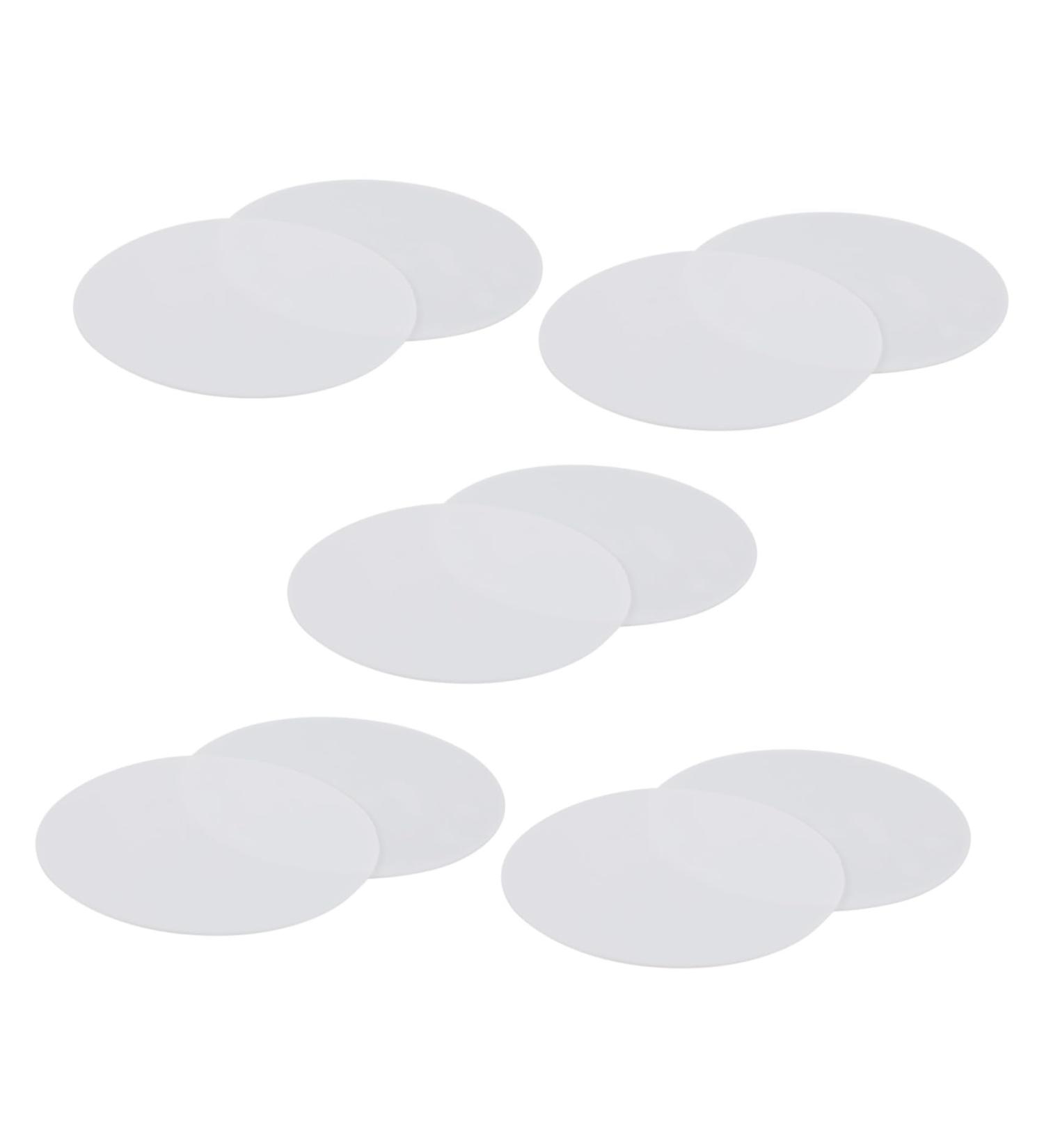 VILLCASE 10pcs Nail Polish Palette Silicone Makeup & Manicure Tray for Nail Art | Round White Nail Stand 9.5x9.5CM - Perfect for Professionals & DIY - Buy Online on GoSupps.com