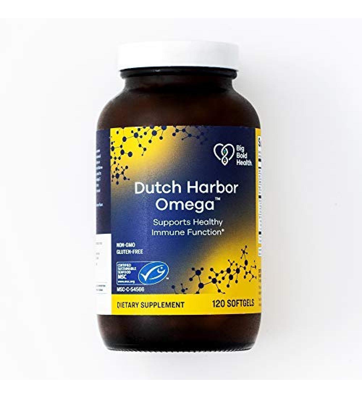 Dutch Harbor Omega | Omega 3 Fish Oil Supplement | 120 Softgels 60-Day Supply Lemon Flavor | Alaskan Cod Liver Fish Oil with DPA, DHA & EPA - Buy Online on GoSupps.com