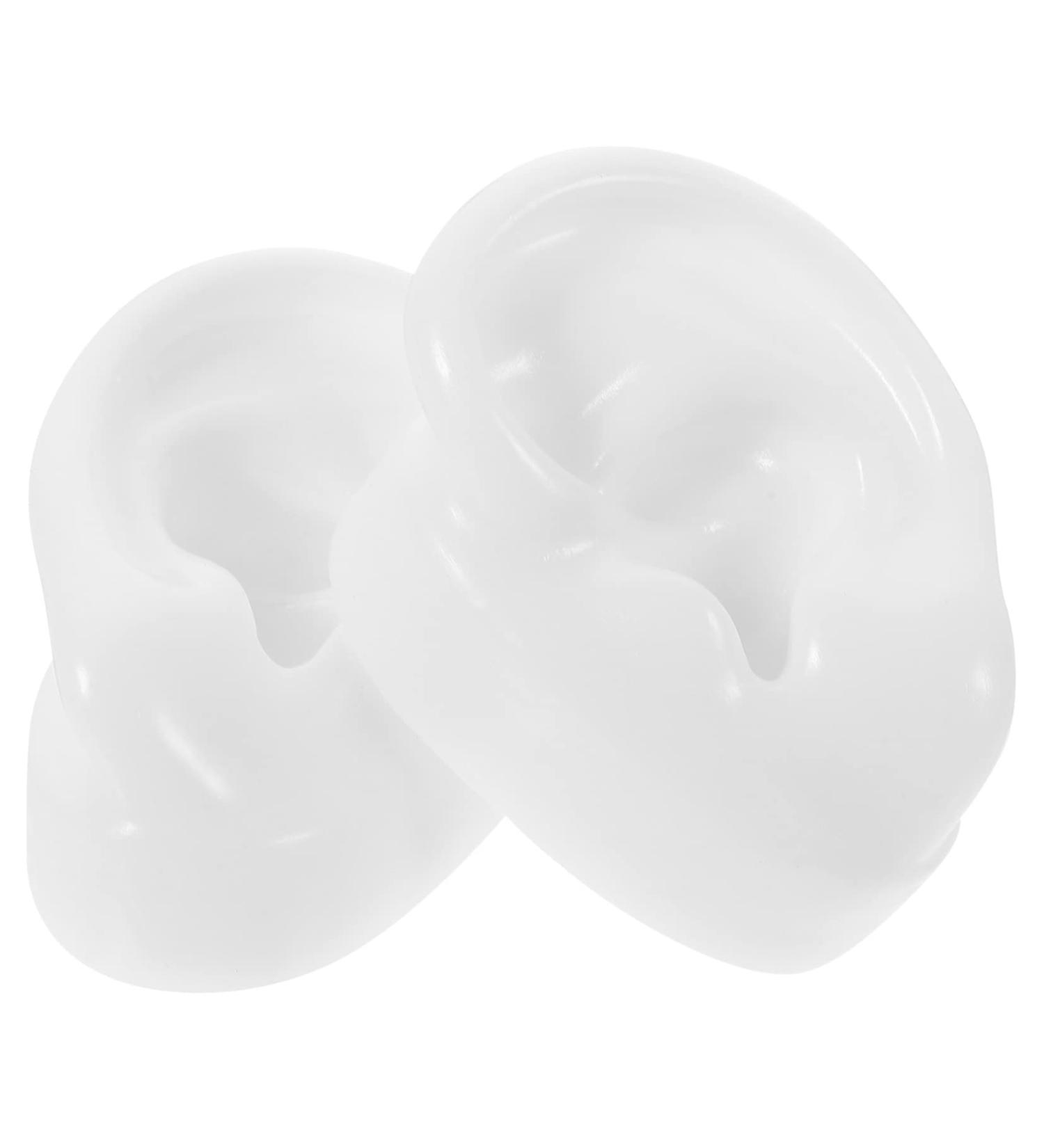 ASMR Ear Piercing Kit - 1 Pair Silicone Ear Mold Display with Auditory Meatus Model - White Piercing Set - Buy Online on GoSupps.com