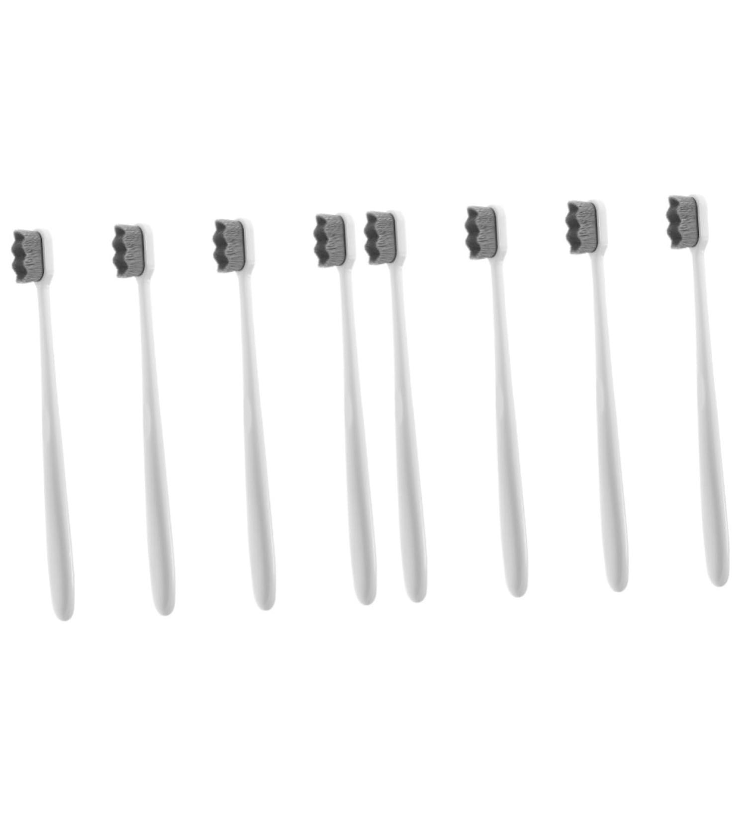 Minkissy 8pcs Soft Portable Travel Toothbrushes - Nylon Daily Toothbrushes for Adults & Kids - Aesthetic Foldable Design in Round PP Tube - Perfect for Travel - Buy Online on GoSupps.com