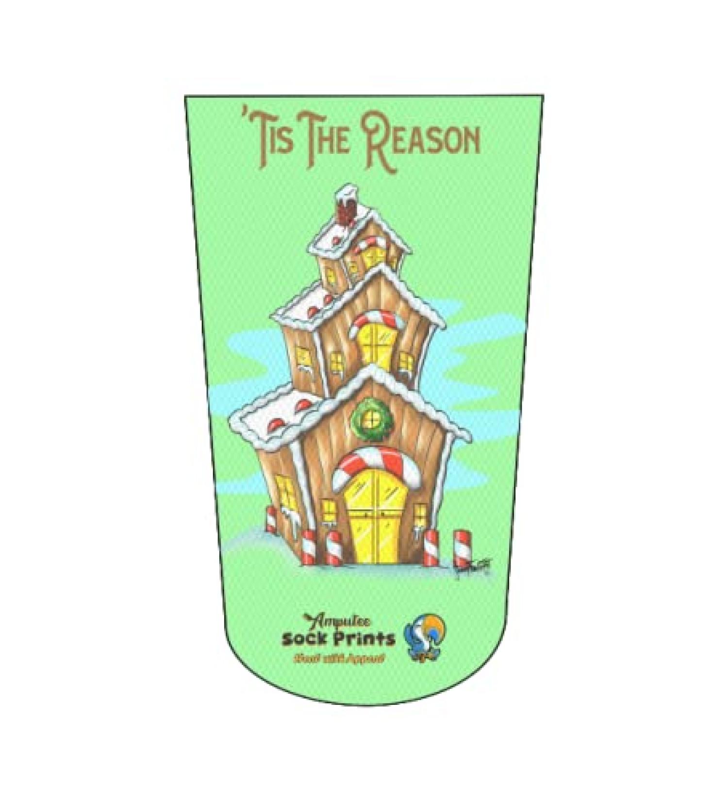 Amputee Stump Sock - Gingerbread House Design | 3Ply Mntgren V1 Sock - Buy Online on GoSupps.com