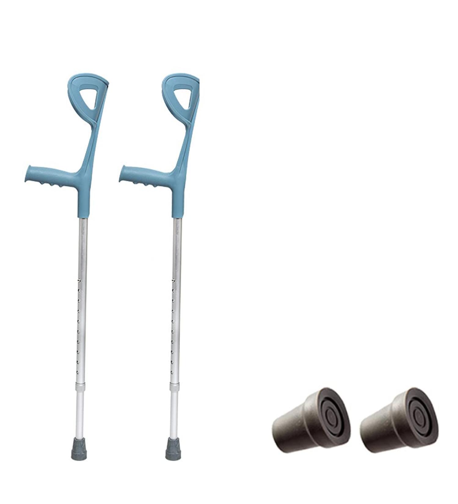 Adult Aluminum Medical Forearm Crutch Adjustable Walking Crutches Open Cuff Ergonomic Handle with Comfy Grip Gray Lucky Star - Buy Online on GoSupps.com