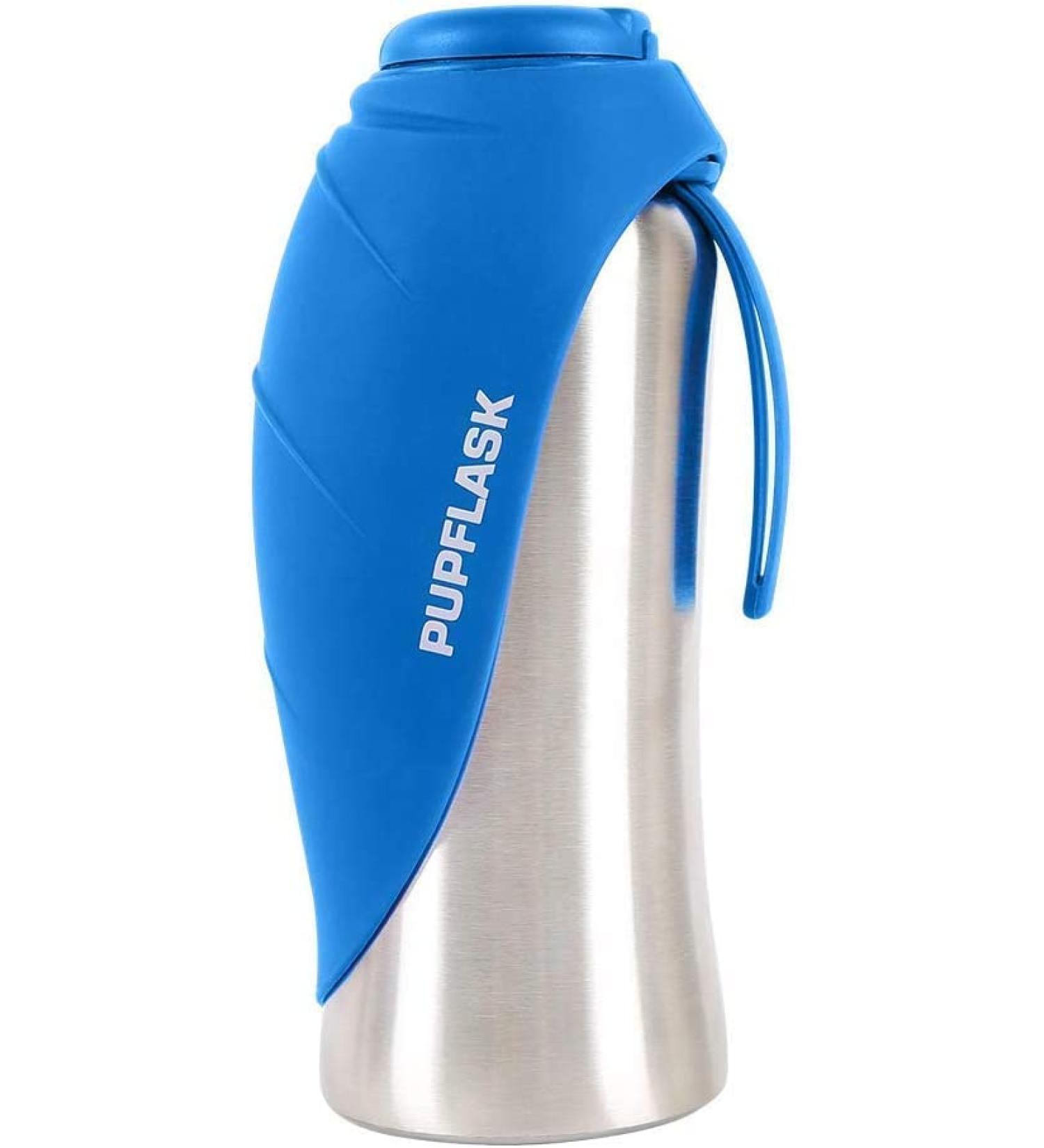 PupFlask Large Dog Water Bottle | 27 OZ Stainless Steel | Nebulas Blue | Leak Proof & Portable Dog Water Dispenser - Buy Online on GoSupps.com