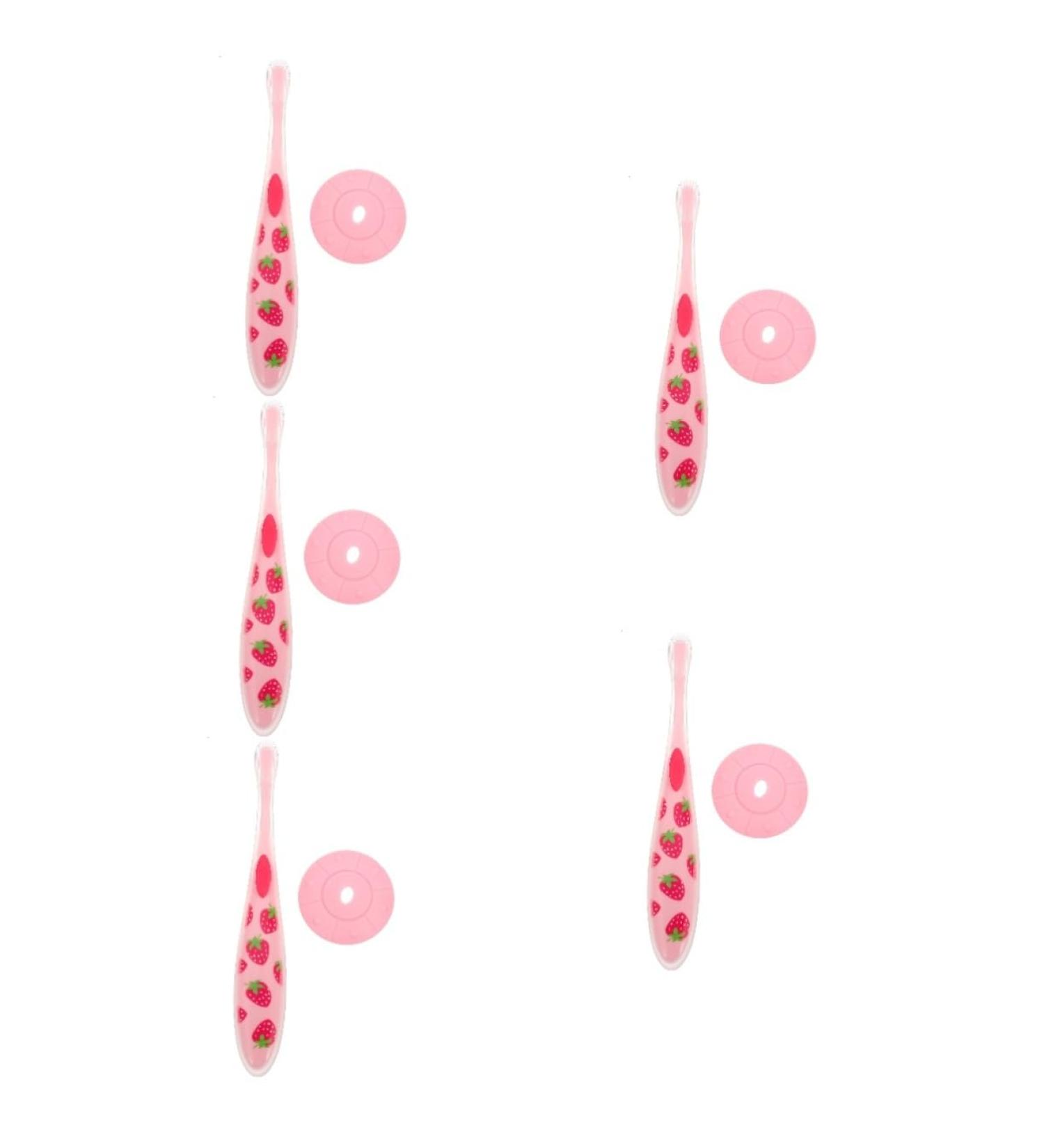 Gatuida 5-Pack Toothbrush Glove Clips for Children | Baby Travel Accessories | Silicone Toddler Toys | Caricature Pink | Food Grade Quality - Buy Online on GoSupps.com