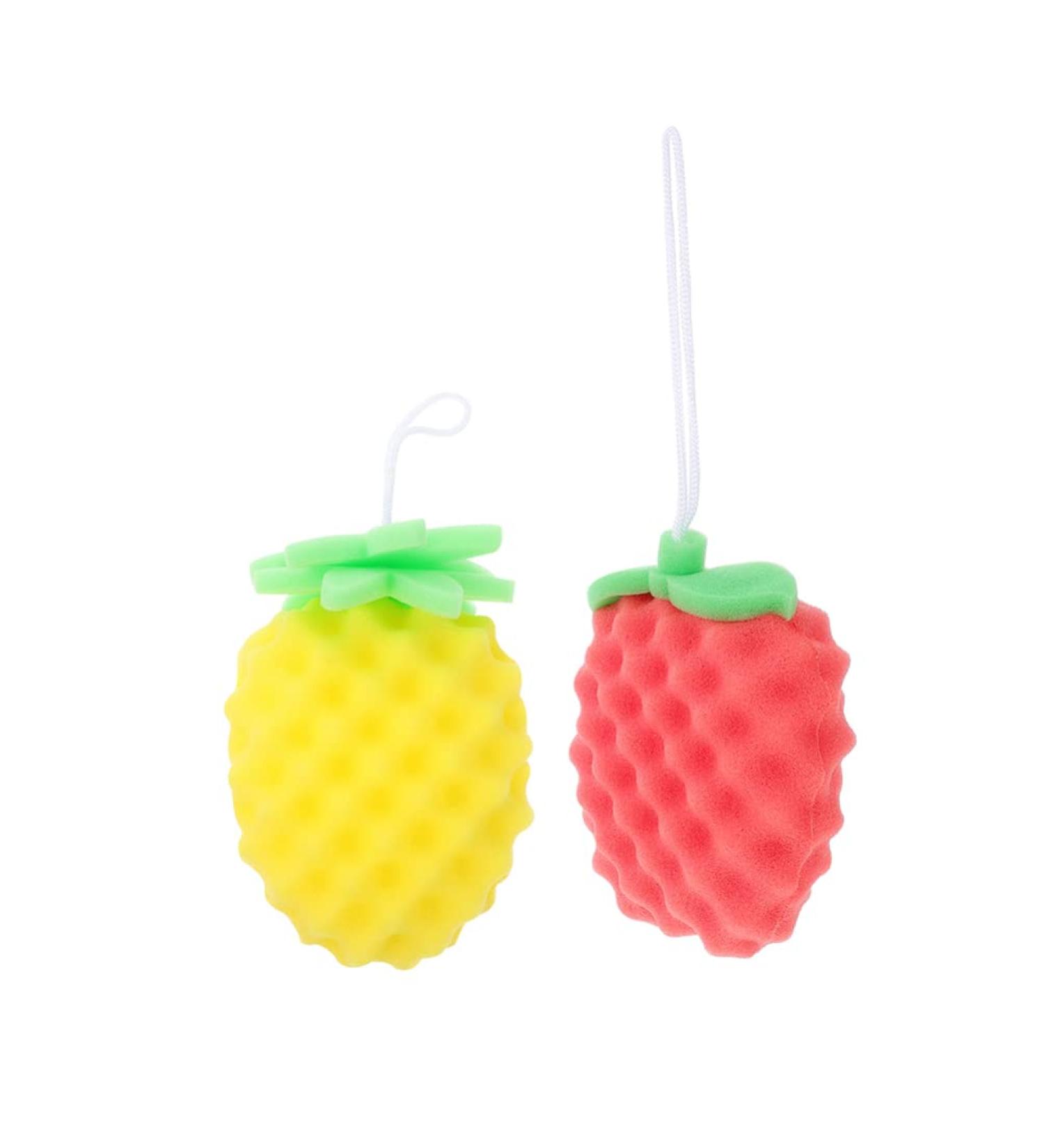 EXCEART 2pcs Kids Fruit Bath Sponges Pineapple Shaped Exfoliating Sponge for Baby Toddler Kids Bathing - Buy Online on GoSupps.com