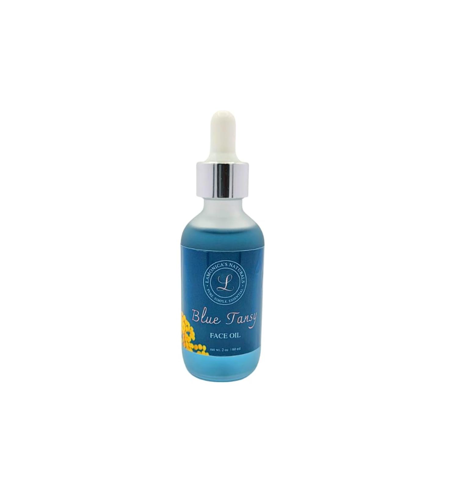 Blue Tansy Face Oil Calming & Clarifying Facial Oil Serum with Blueberry Acai Jojoba & Moringa Redness Relief Acne Support & Sensitive Skin Care 2oz - Buy Online on GoSupps.com