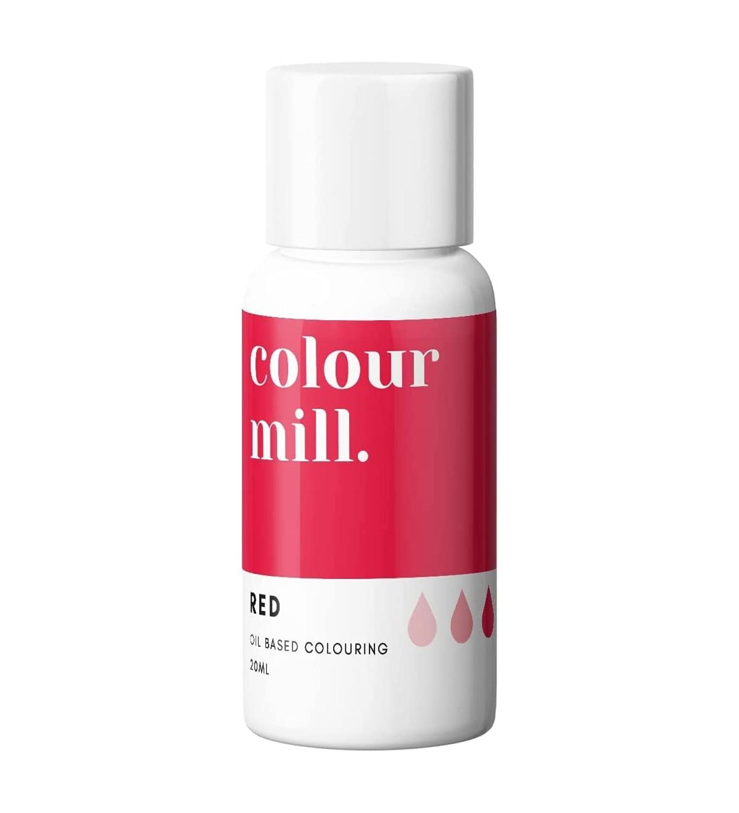 Colour Mill Oil Based Next Genertion Edible Food Paint Colouring for Buttercream Fondant Sugarpaste Icing and Chocolate - Red 20ml