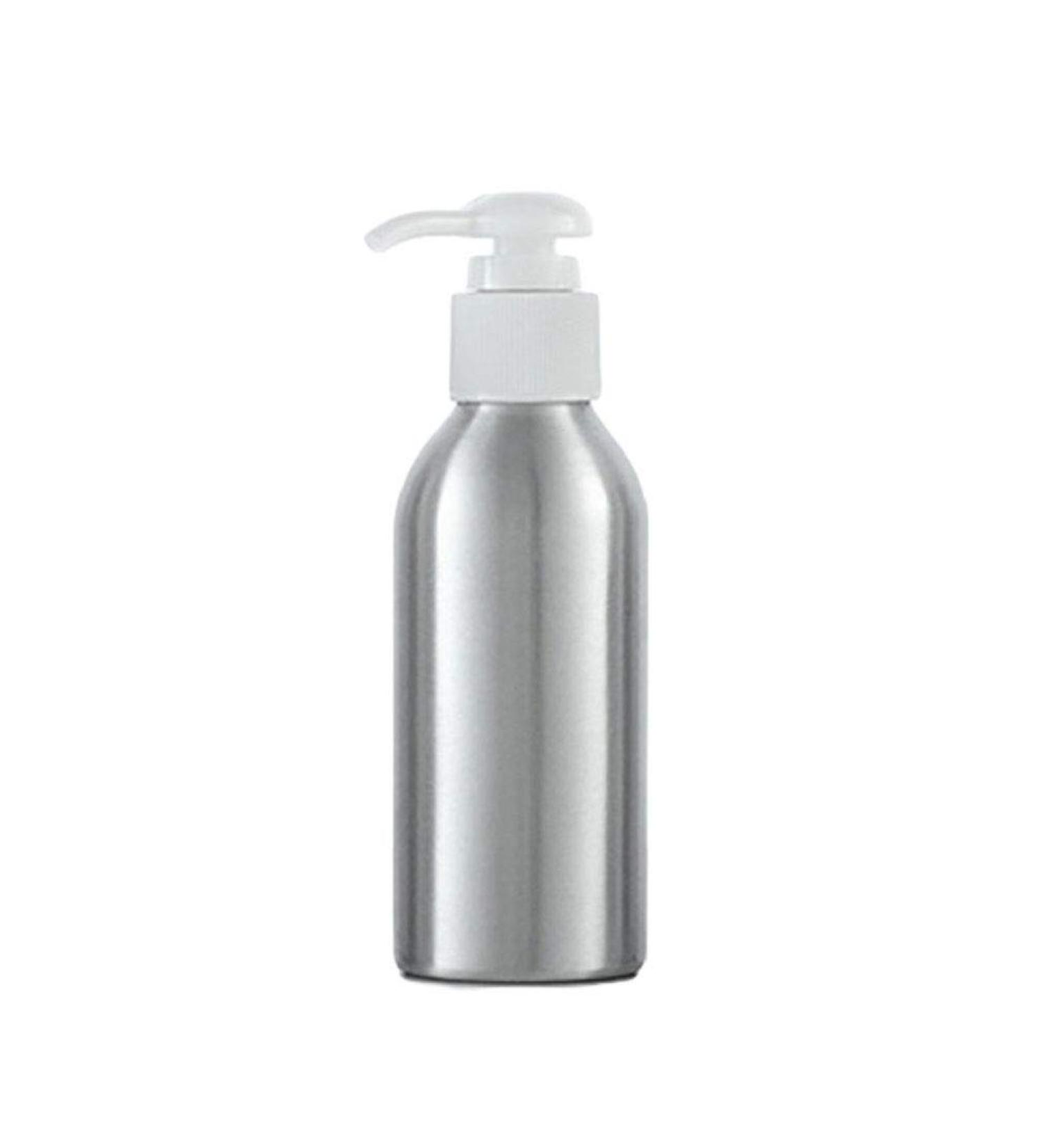 Junhouse Refillable Aluminum Bottle 250ml - Shampoo Lotion Disinfectant Pump Dispenser for Home & Salon - Eco-Friendly & Stylish - Buy Online on GoSupps.com