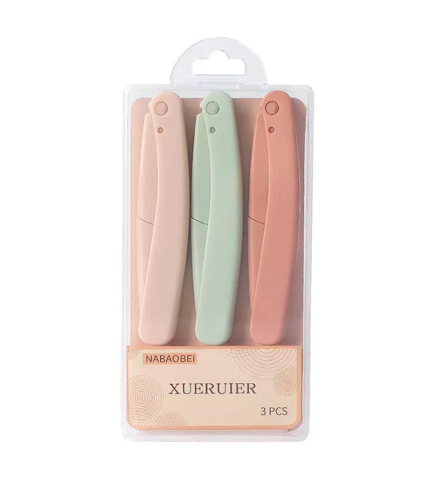 3 Pcs Eyebrow Razor Shaper Trimmer Facial Hair Remover - Exfoliating Dermaplaning Tool - Buy Online on GoSupps.com