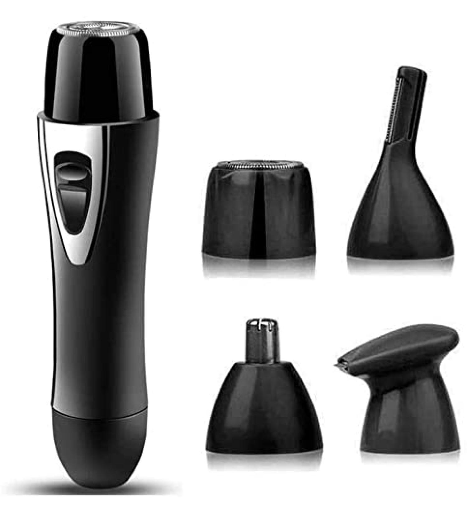 KouRy 4-in-1 Electric Ear & Nose Hair Trimmer for Men & Women - Painless Waterproof Facial Hair Remover & Eyebrow Trimmer - Buy Online on GoSupps.com