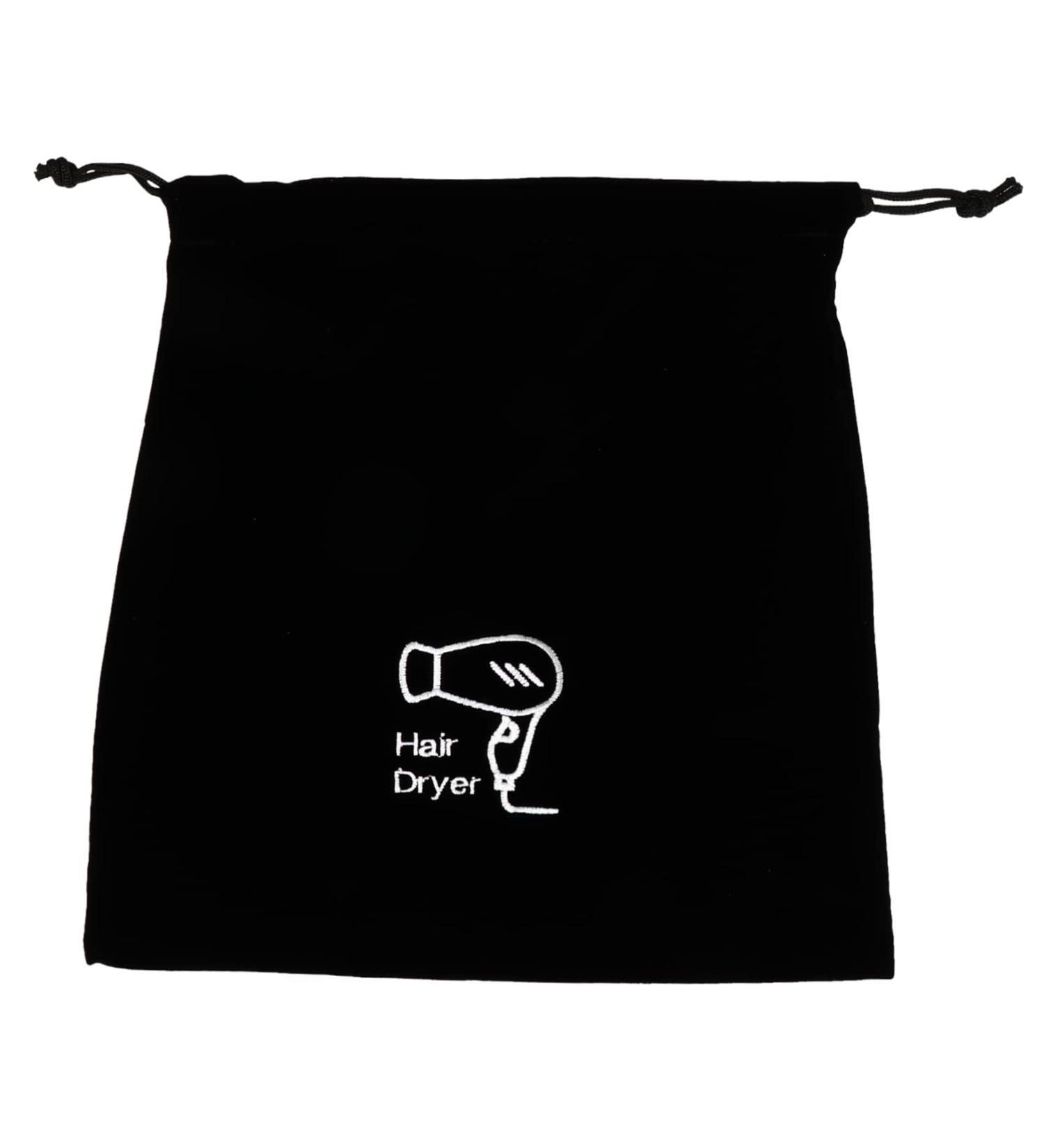 Portable Hair Dryer Storage Bag | Hair Tool Organizer for Travel | Flannel Blow Dry Bag with Drawstring - Buy Online on GoSupps.com