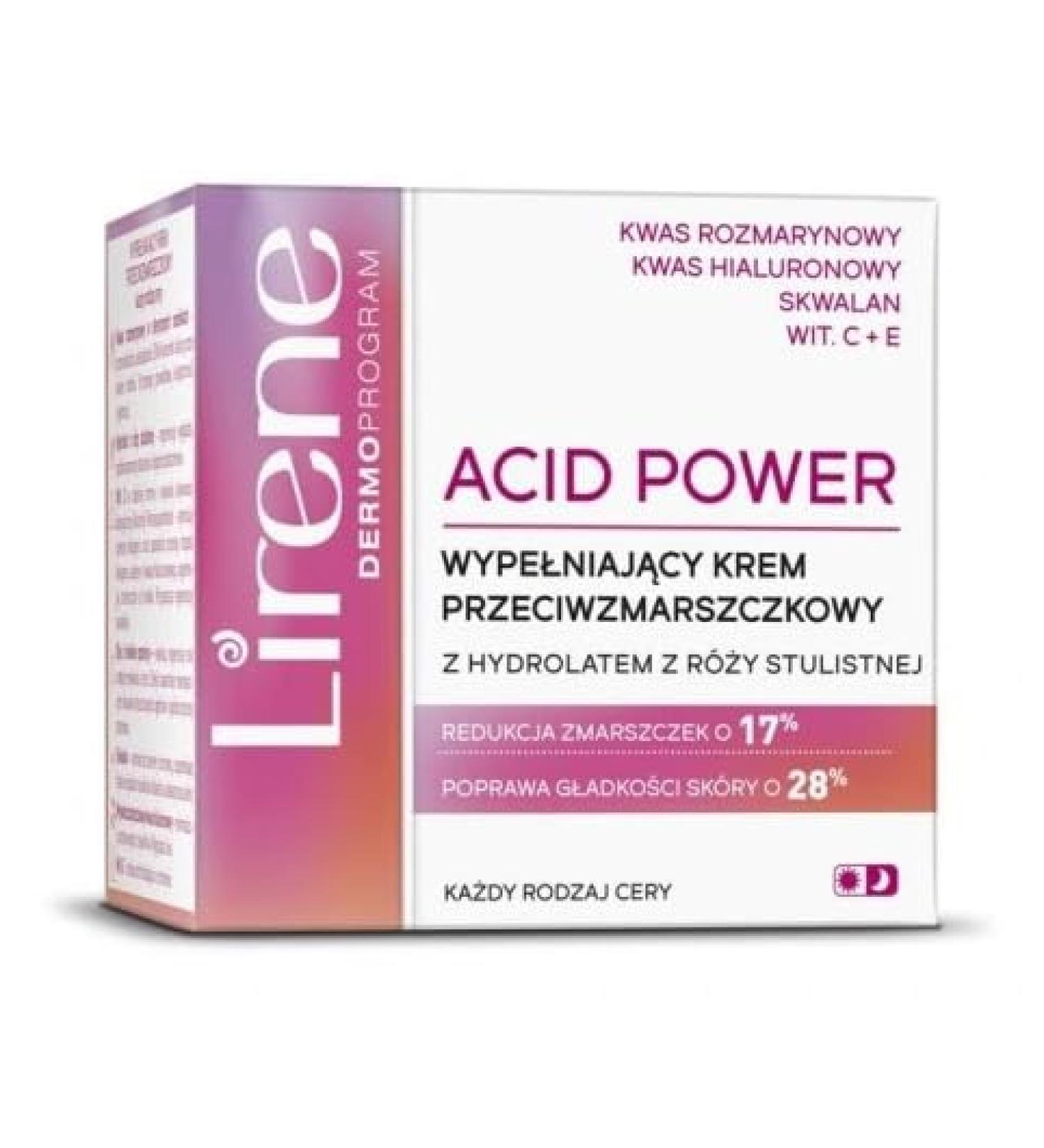 Lirene Acid Power Antiwrinkle cream for all skin types 50 ml longlasting