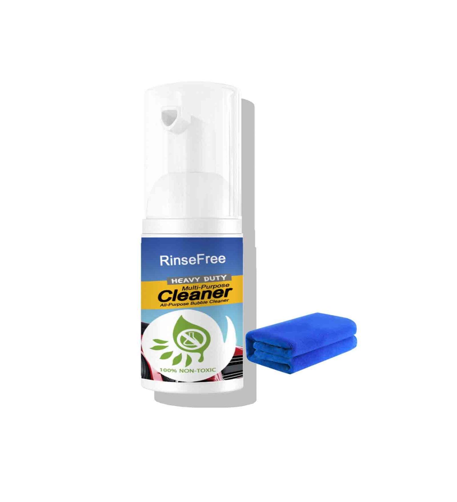 RinseFree Powerful Stain Removal Kit Powerful Multi Purpose Foam Cleaner All-Purpose Rinse-Free Cleaning Spray Foaming Heavy Oil Stain Cleaner For Bathroom Car House 1pcs 30ml - Buy Online on GoSupps.com