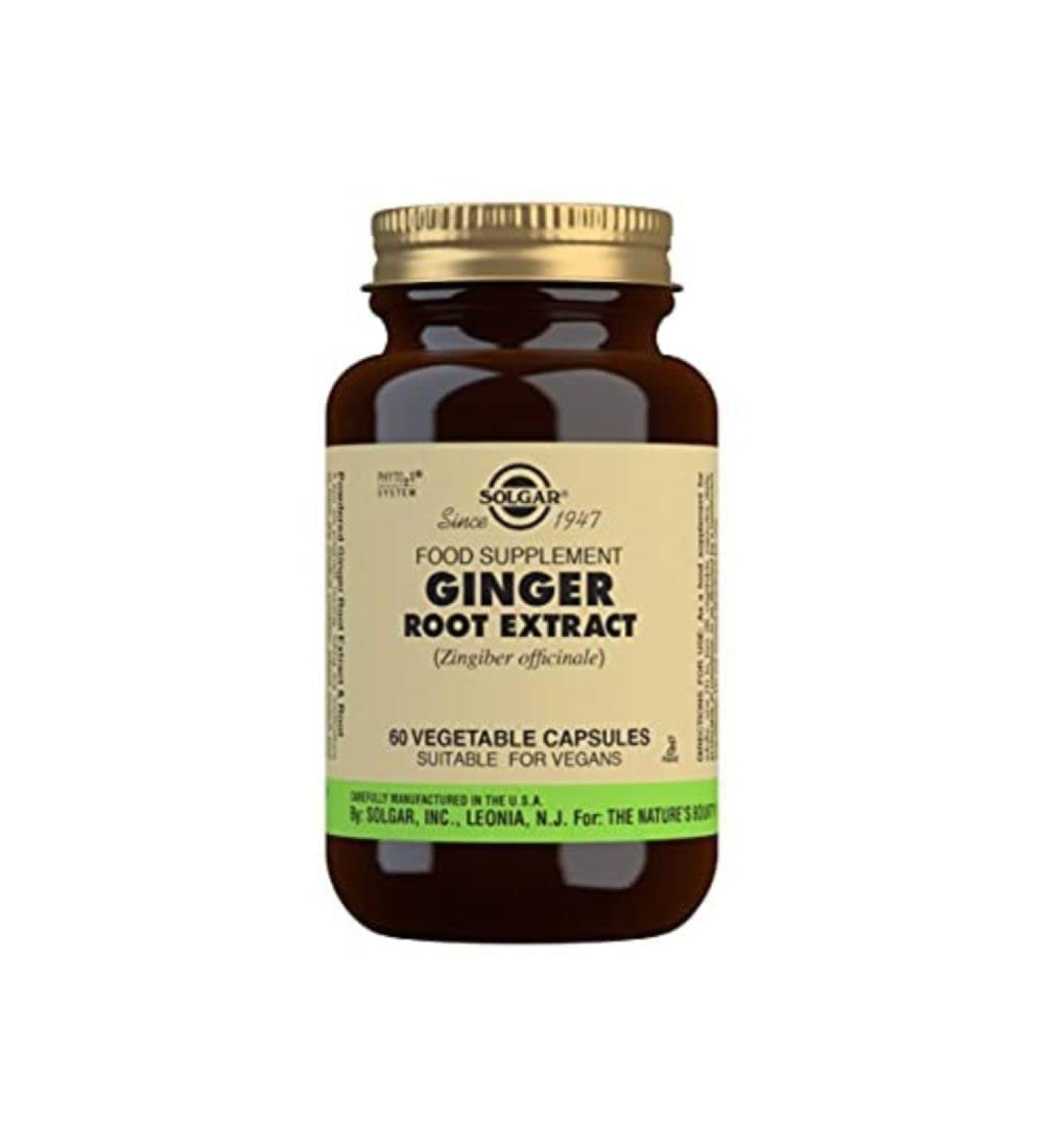 Solgar Ginger Root Extract 60 Vegetable Capsules