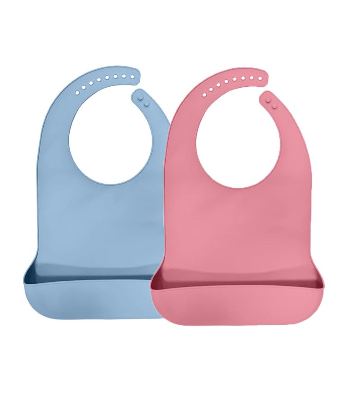Adult Bibs Adjustable and Washable Silicone Clothes Protectors to Dining Bib with Crumb Catcher for Men/Women/Elderly(2 pcs) - Buy Online on GoSupps.com