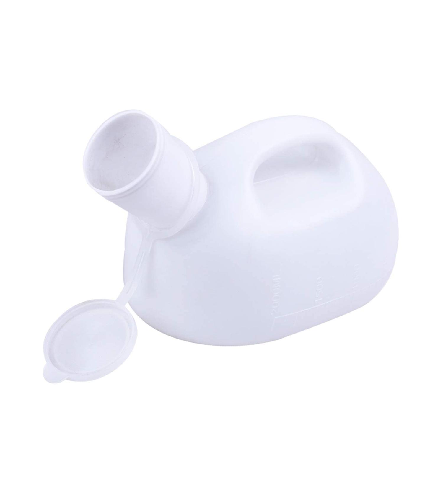 Urinals for Men Portable Male Urinal with Lid 2000 Ml/66 Oz Large Capacity Urine Cups for Incontinence Elderly Travel Driving Camping (White) Happy - Buy Online on GoSupps.com