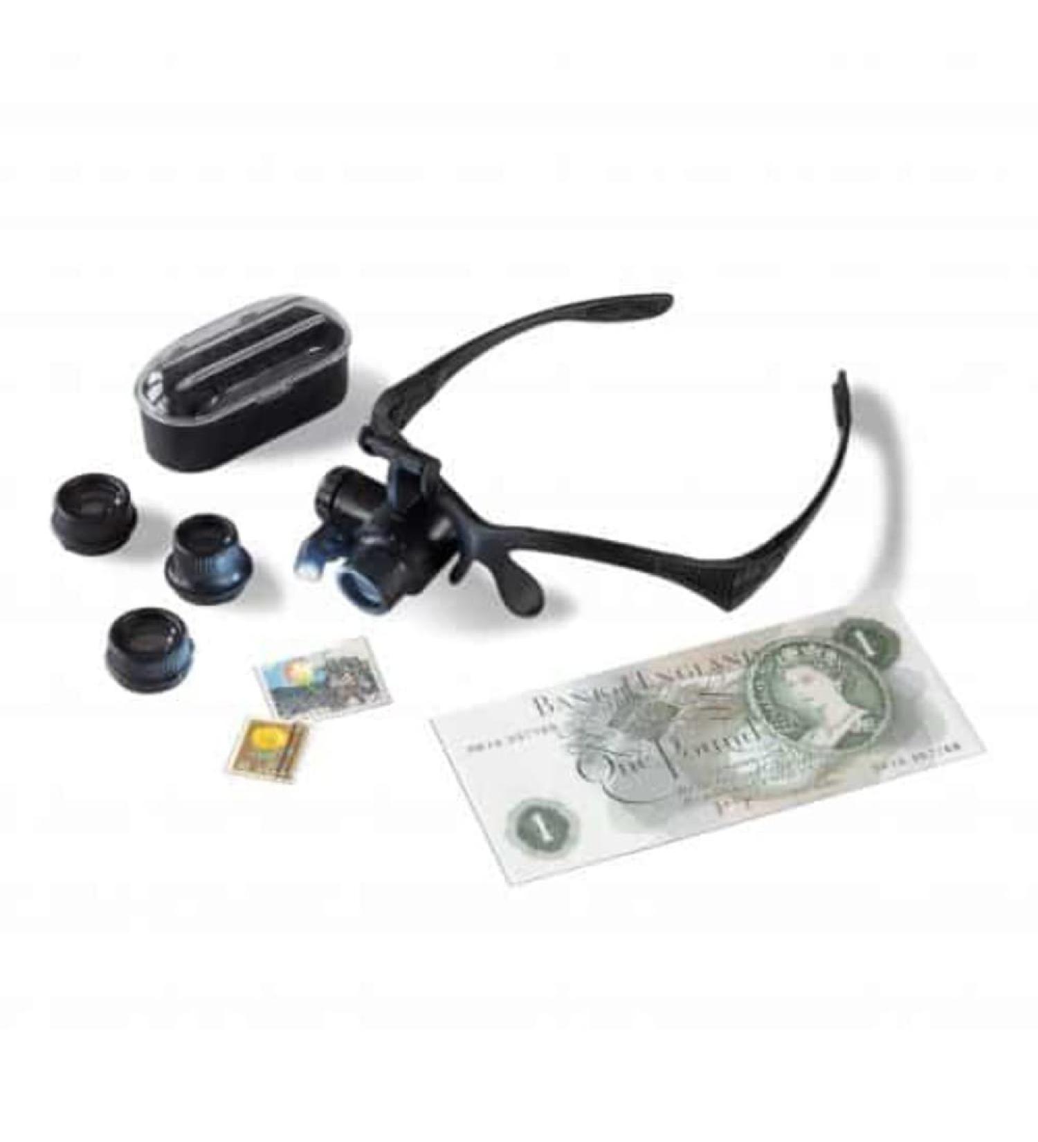 LED magnifying glasses MONOKEL with 10x up to 25x magnification