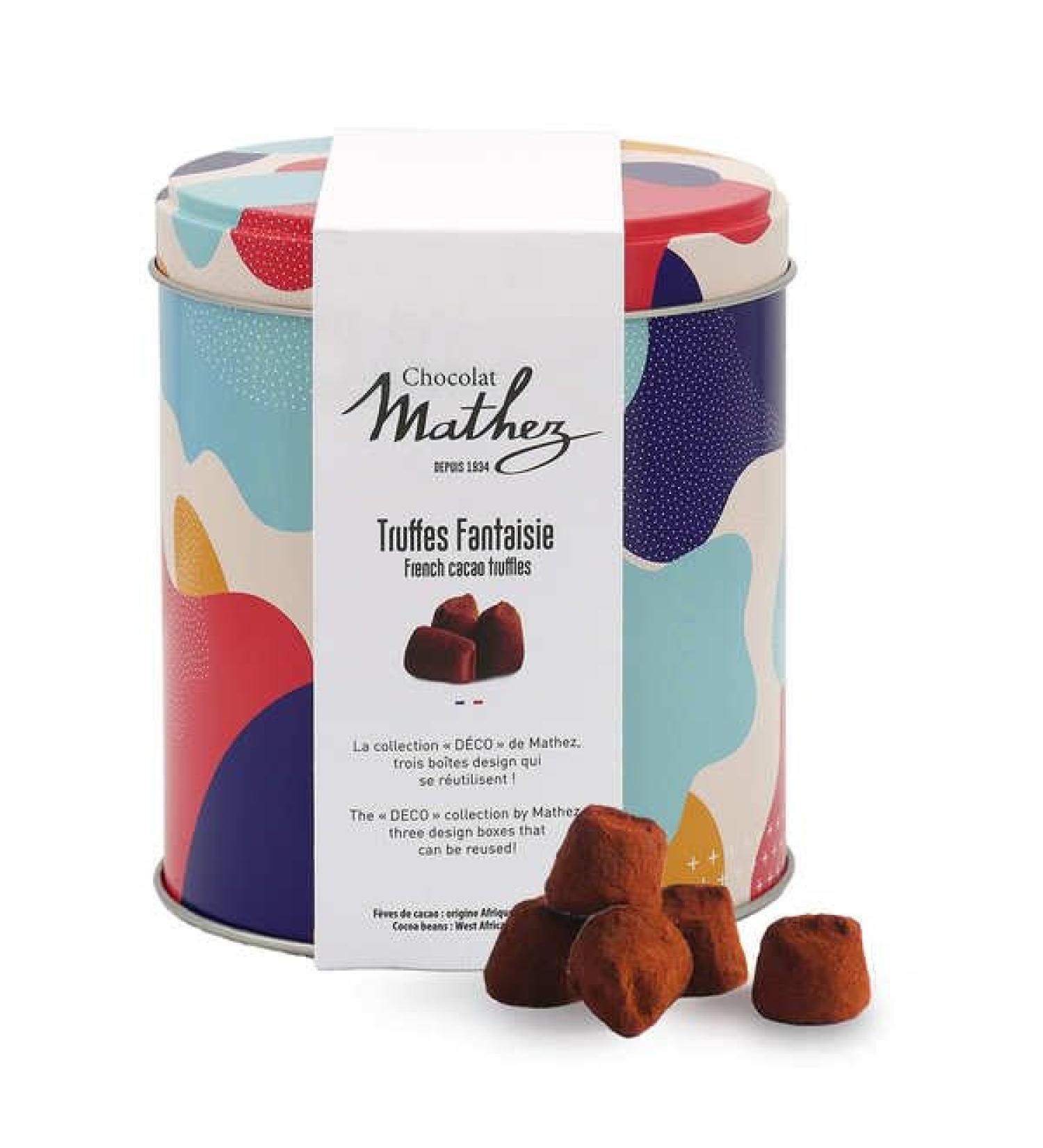 Truffes fantaisie aux brisures de macaron framboise - Bo te m tal Pop - Boite m tal de 250g - Buy Online on GoSupps.com