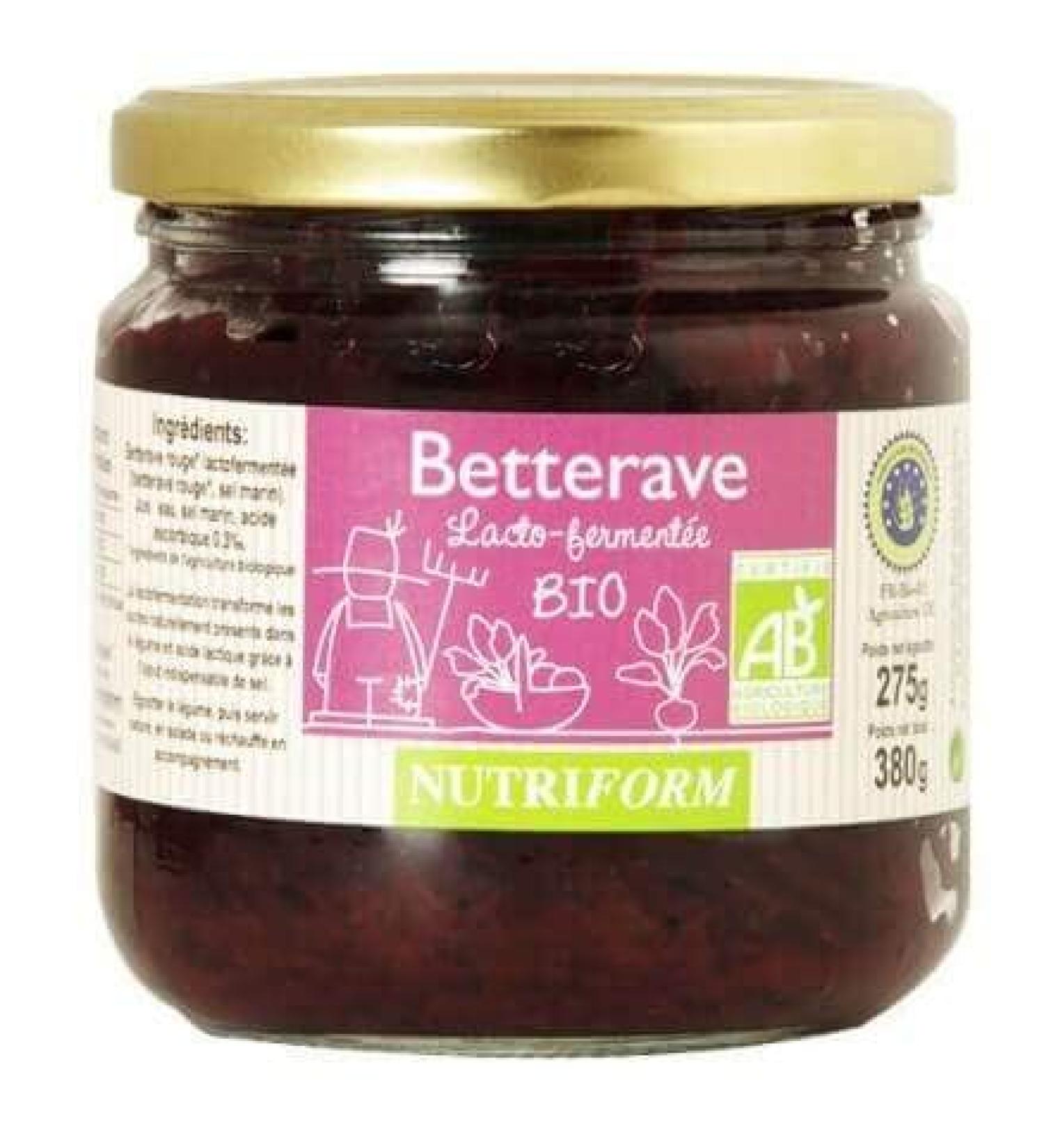 NUTRIFORM Betterave Rouge lacto-fermentée 380G Bio -