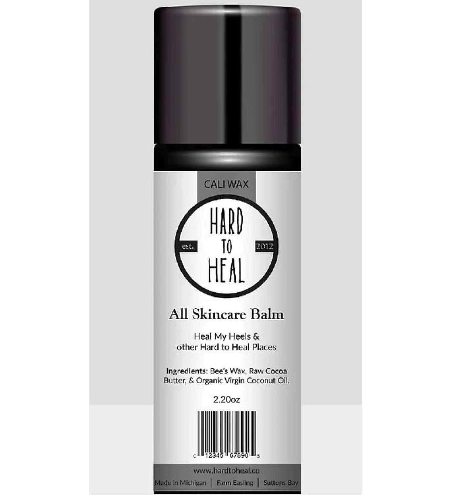 Hard to Heal All Skincare Balm 2.2 oz Natural Healing Balm with Beeswax and Cocoa Butter || California Bees Wax | Darker | Harder | Less Oily